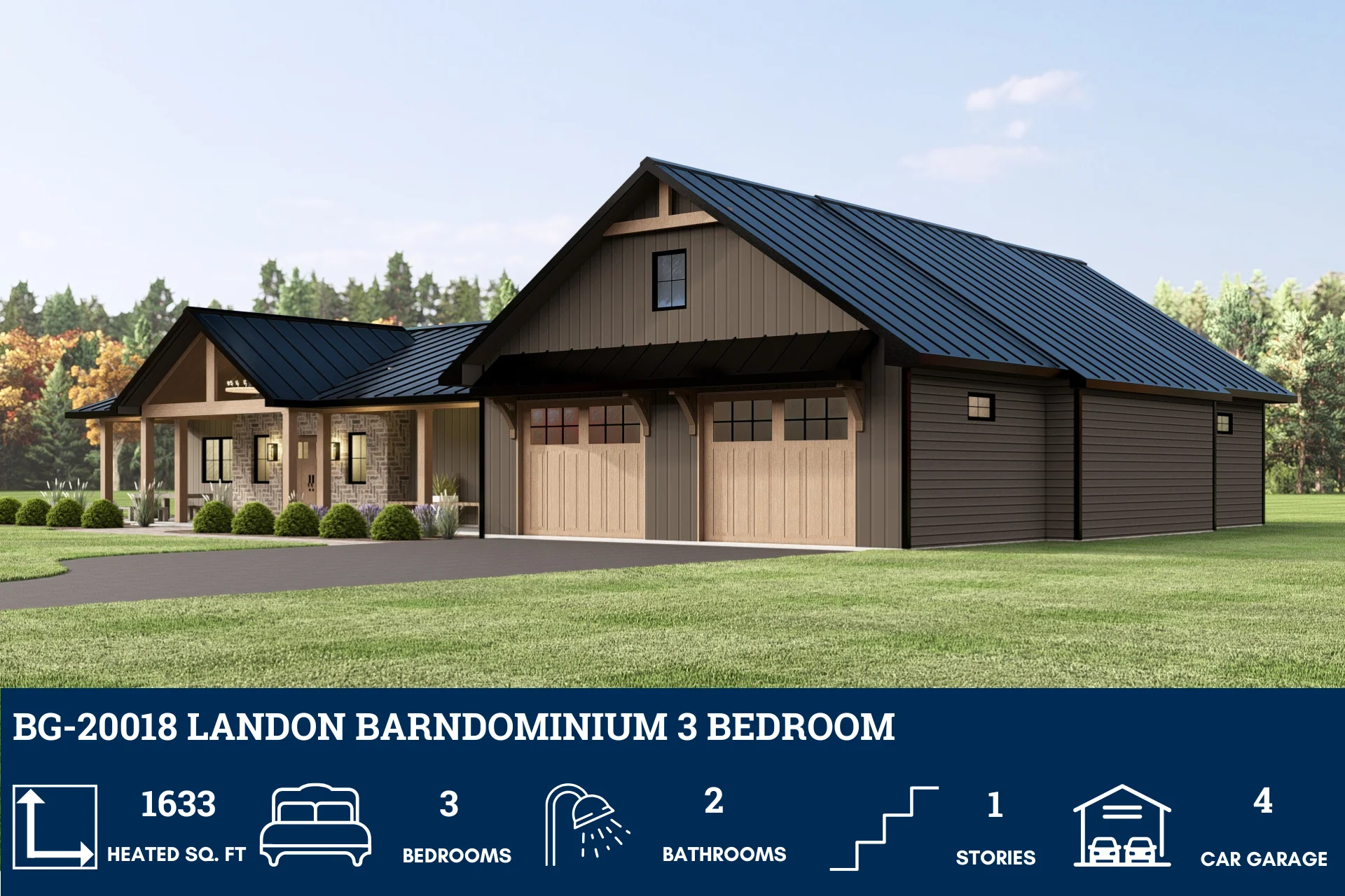 BG-20018 Landon Barndominium House Plan - Image 3