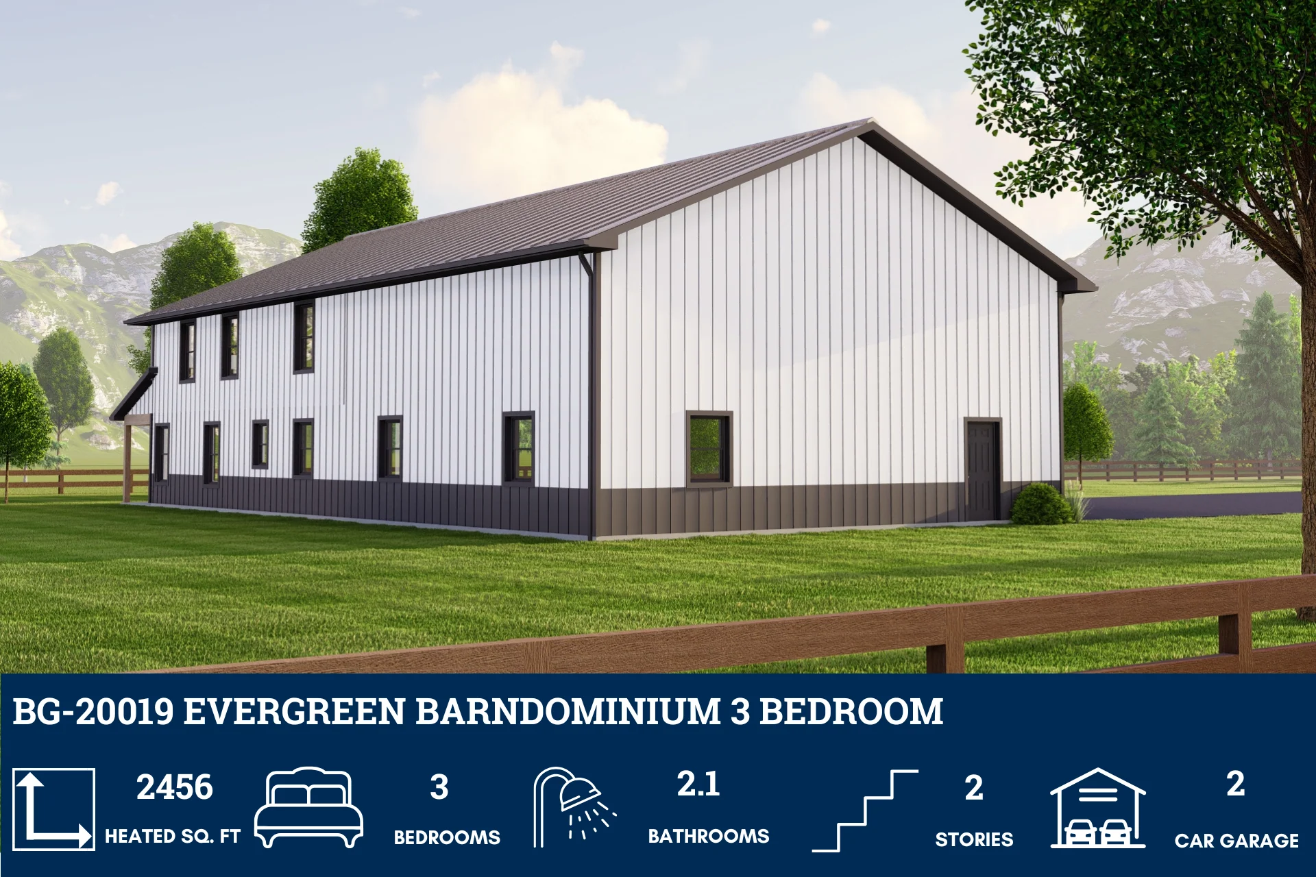 BG-20019 Evergreen Barndominium House Plan - Image 4