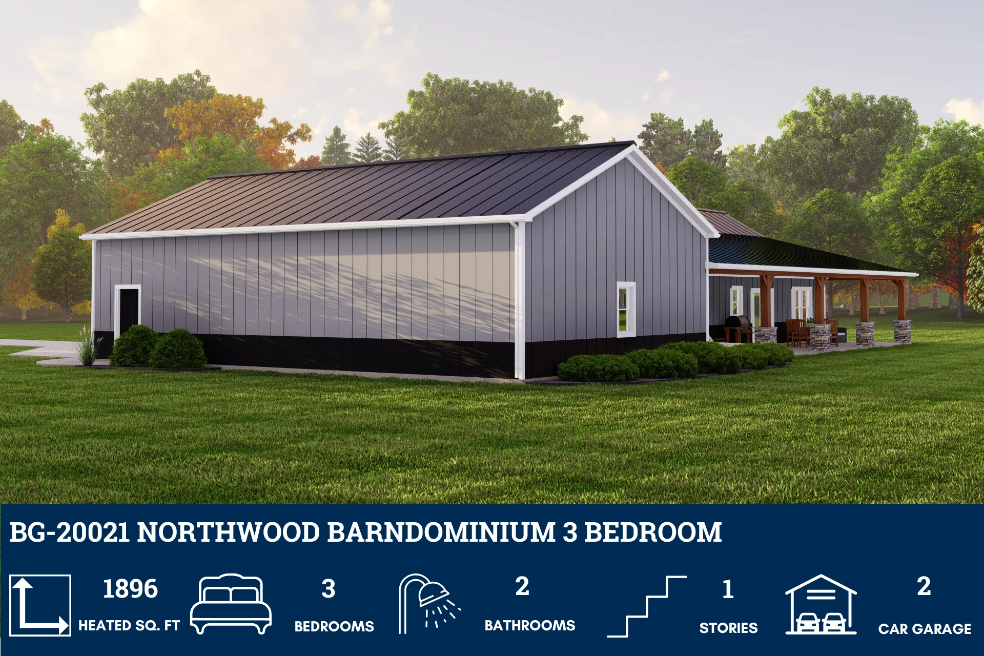BG-20021 Northwood Barndominium House Plan - Image 5