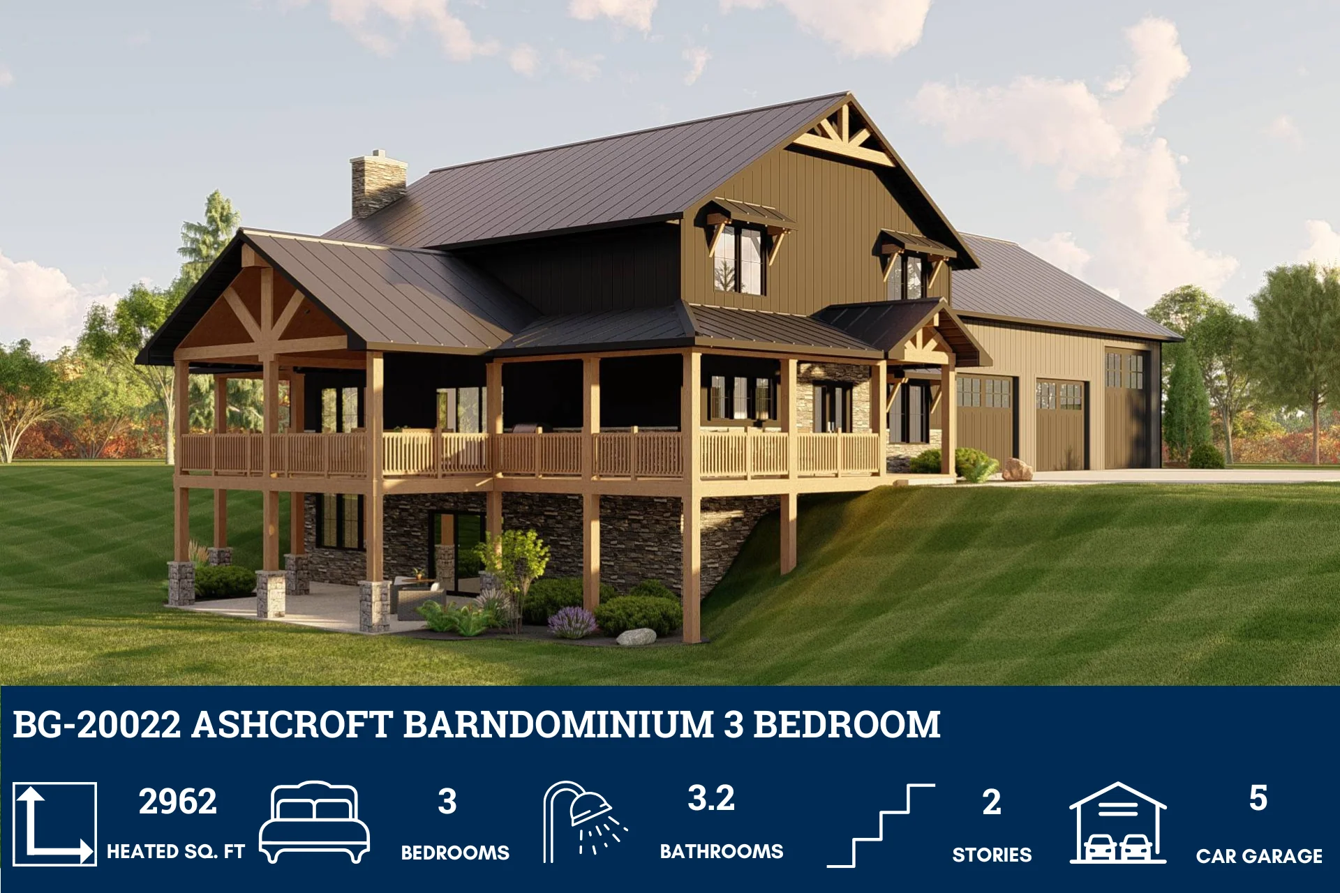 BG-20022 Ashcroft Barndominium House Plan - Image 3