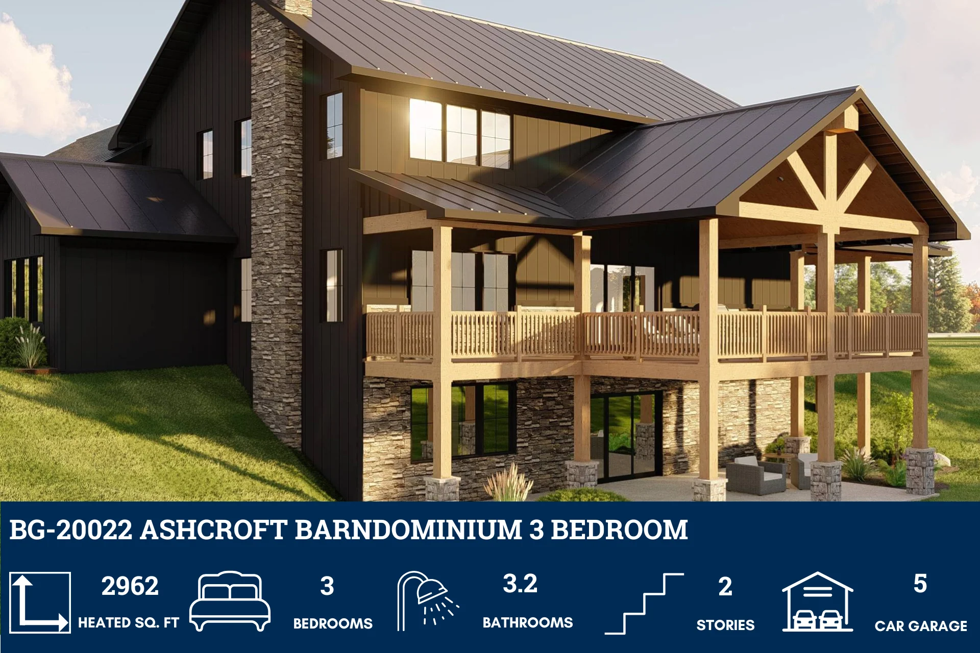 BG-20022 Ashcroft Barndominium House Plan - Image 4
