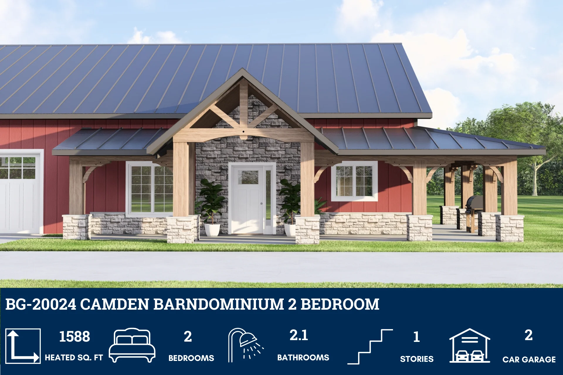 BG-20024 Camden Barndominium House Plan - Image 2