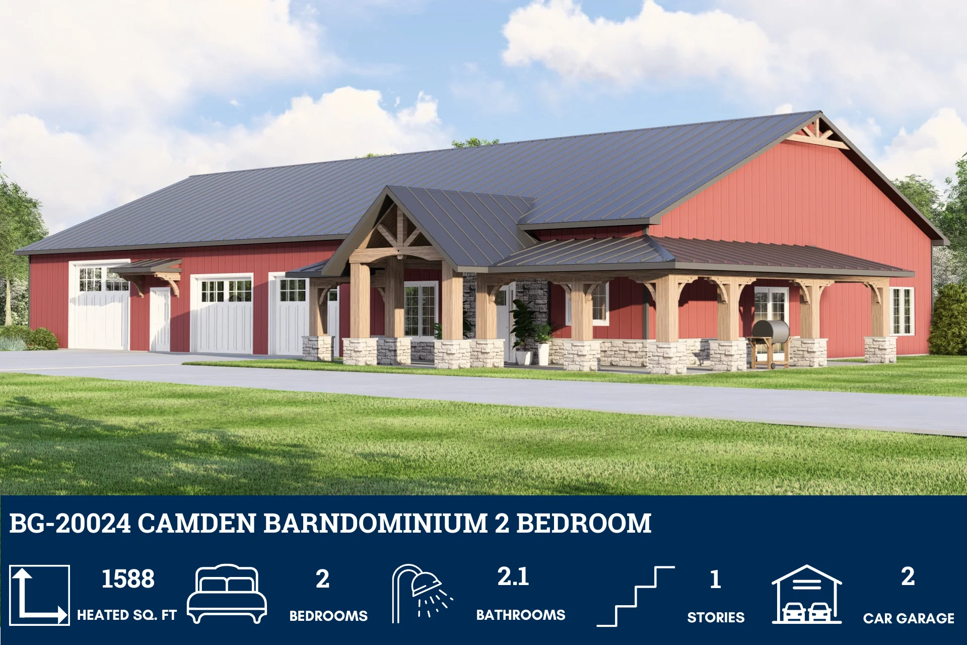 BG-20024 Camden Barndominium House Plan - Image 3