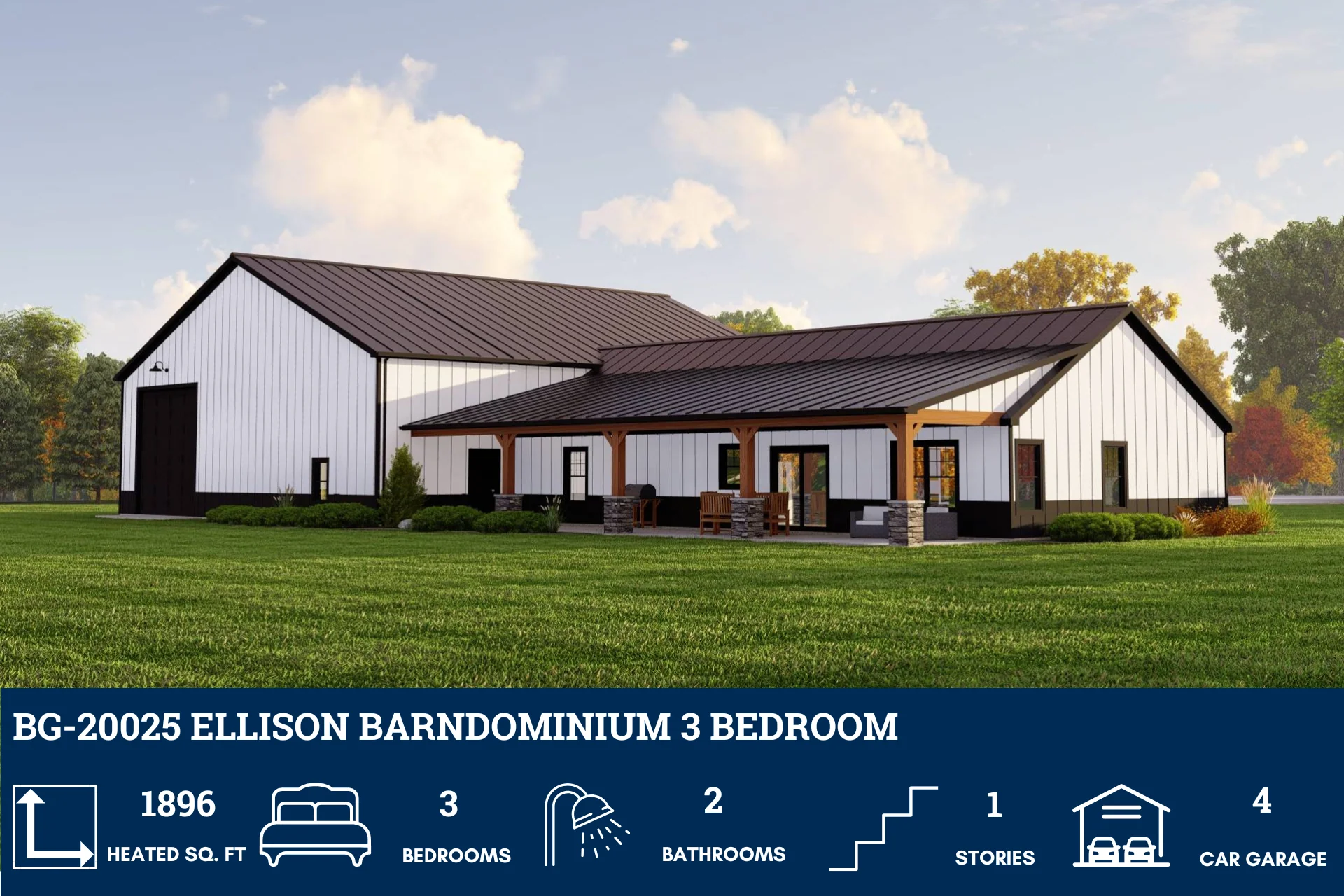 BG-20025 Ellison Barndominium House Plan - Image 3