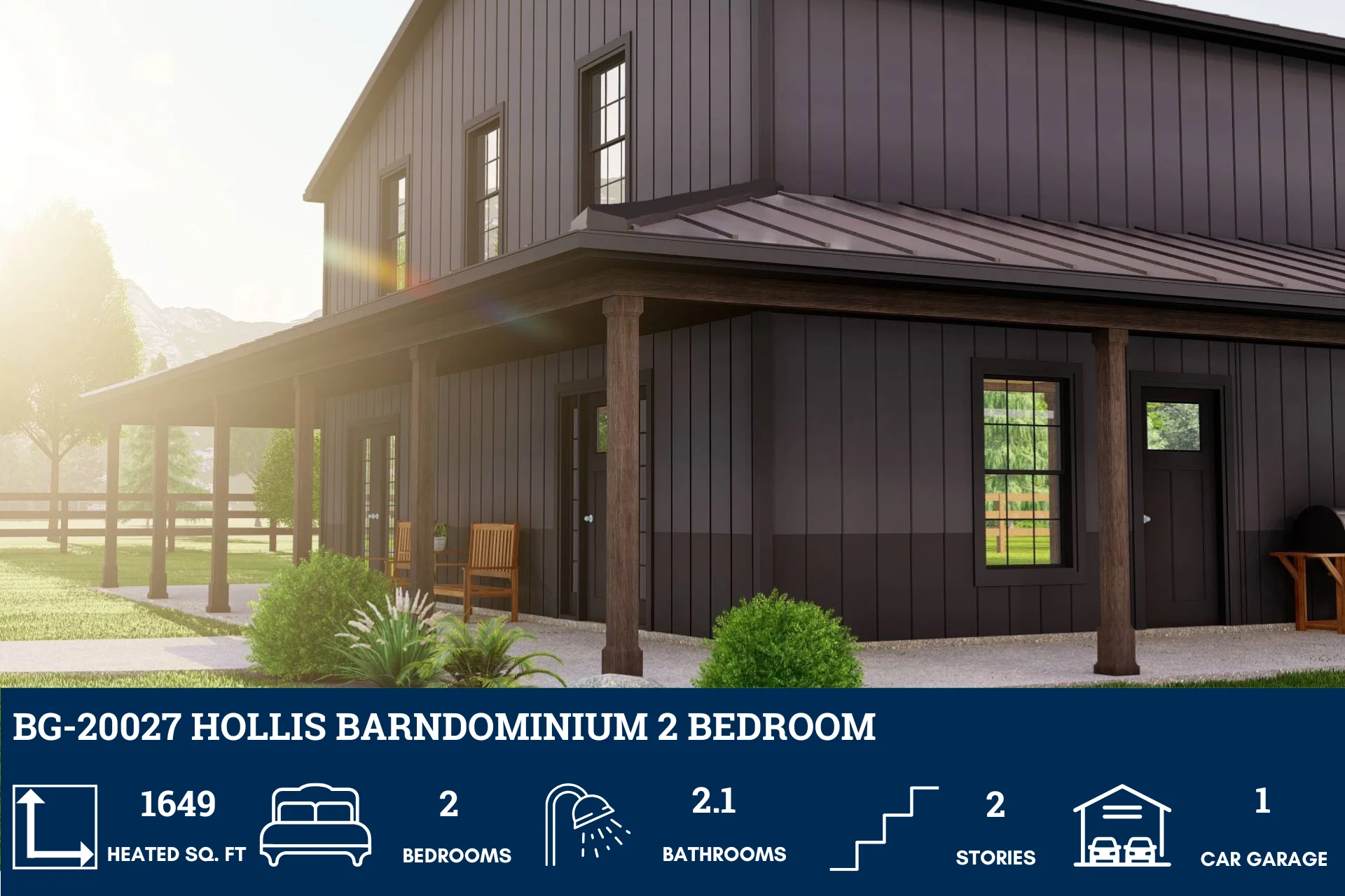 BG-20027 Hollis Barndominium House Plan - Image 3