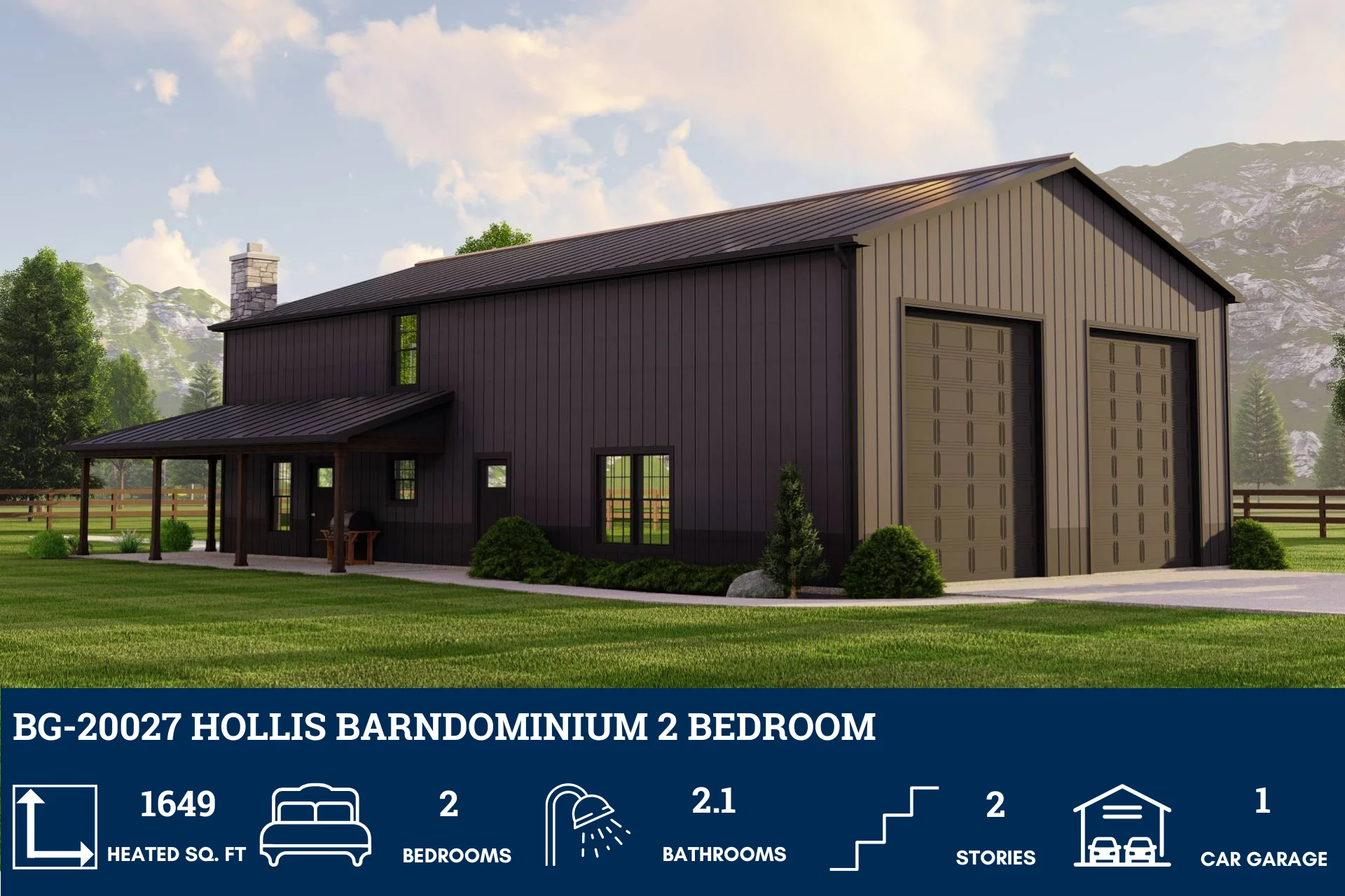 BG-20027 Hollis Barndominium House Plan - Image 4