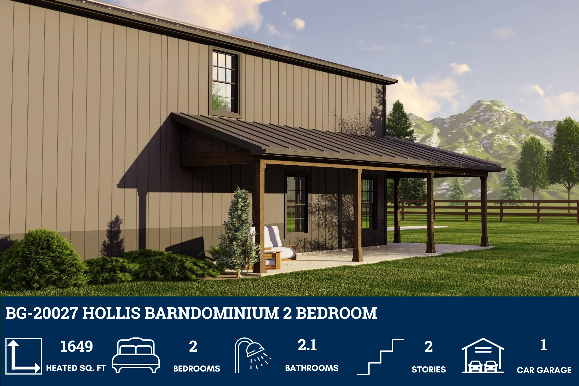 BG-20027 Hollis Barndominium House Plan - Image 6