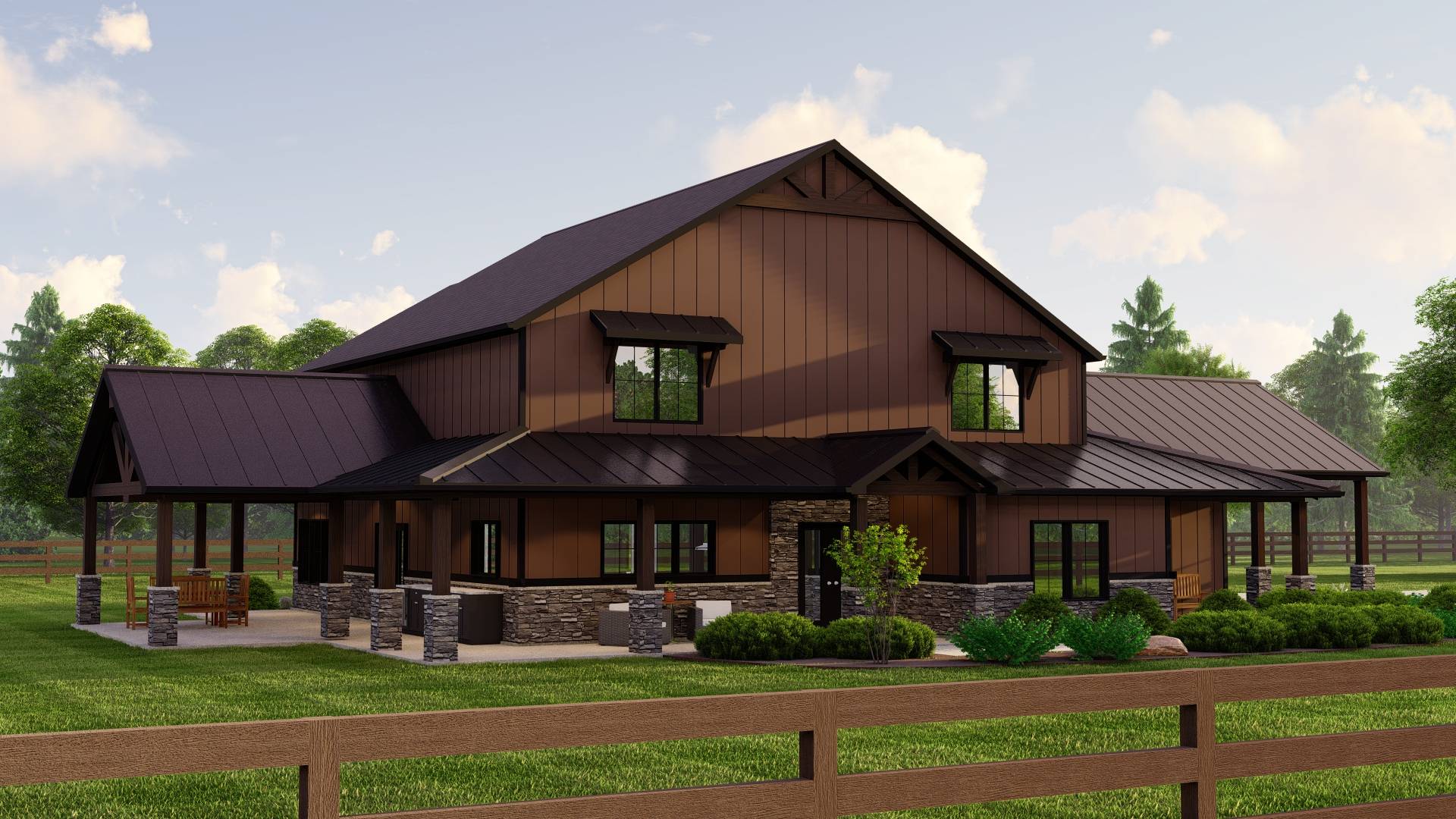 BG-20030 Greystone Barndominium House Plan - Image 5