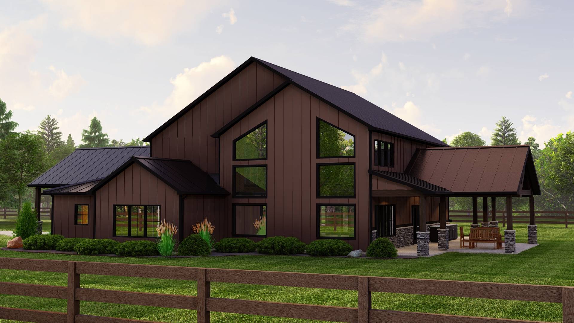 BG-20030 Greystone Barndominium House Plan - Image 6