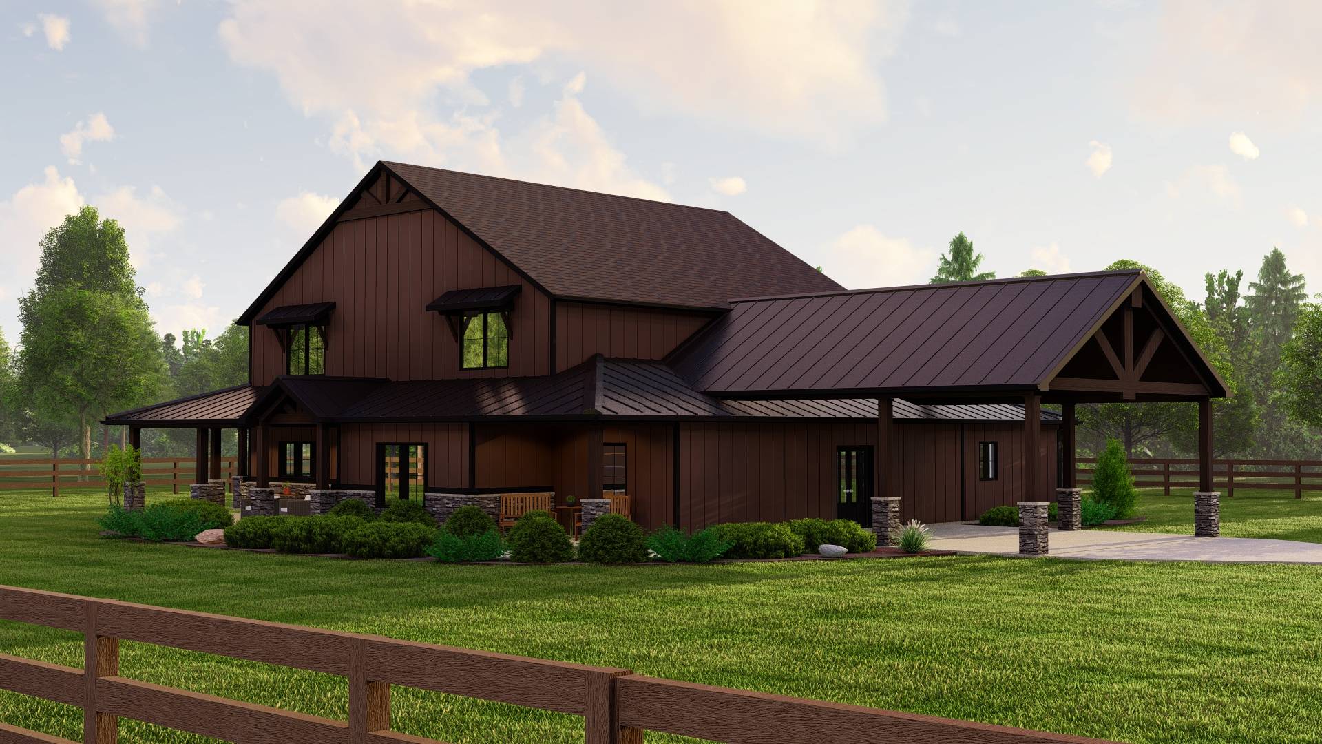 BG-20030 Greystone Barndominium House Plan - Image 8