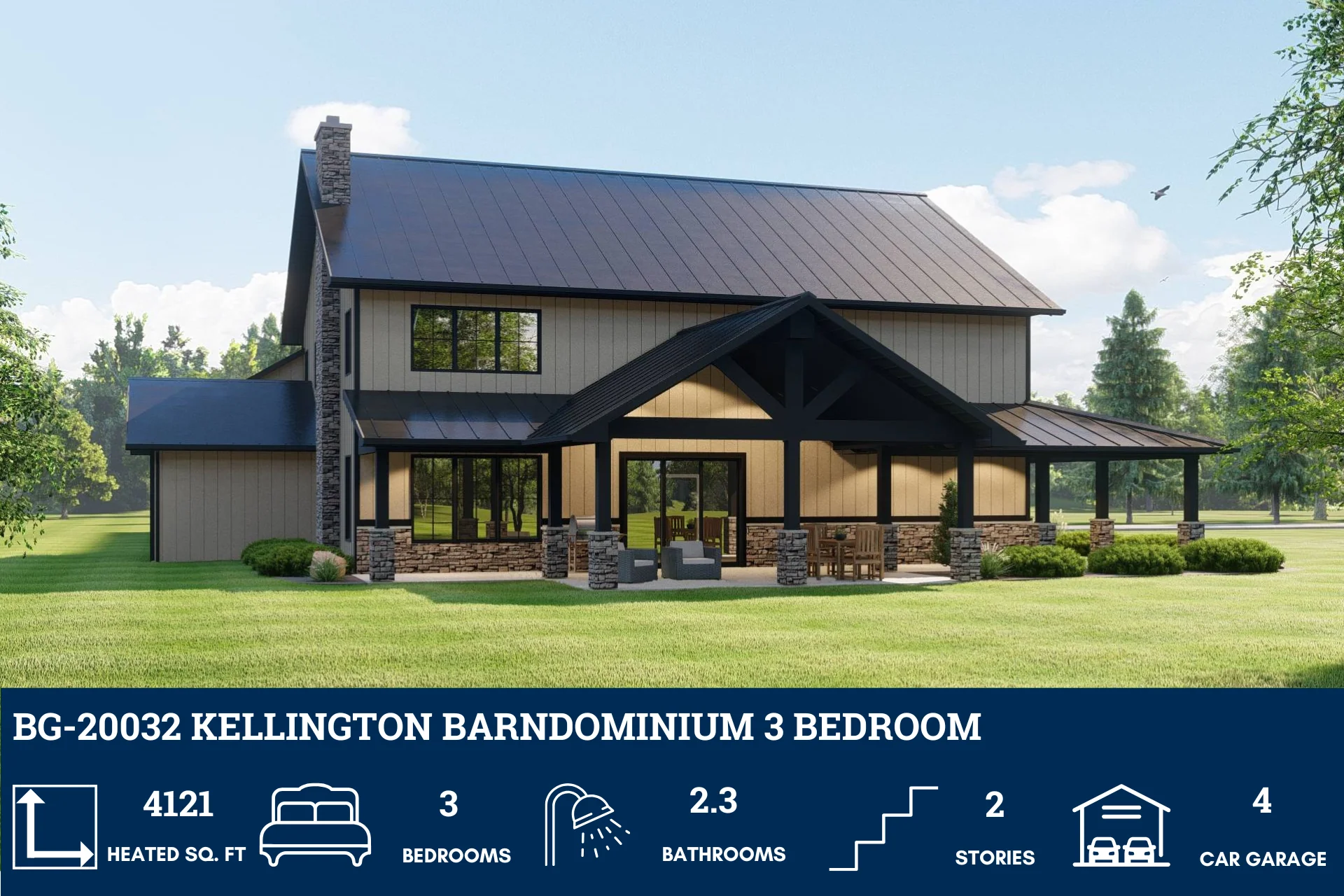 BG-20032 Kellington Barndominium House Plan - Image 4