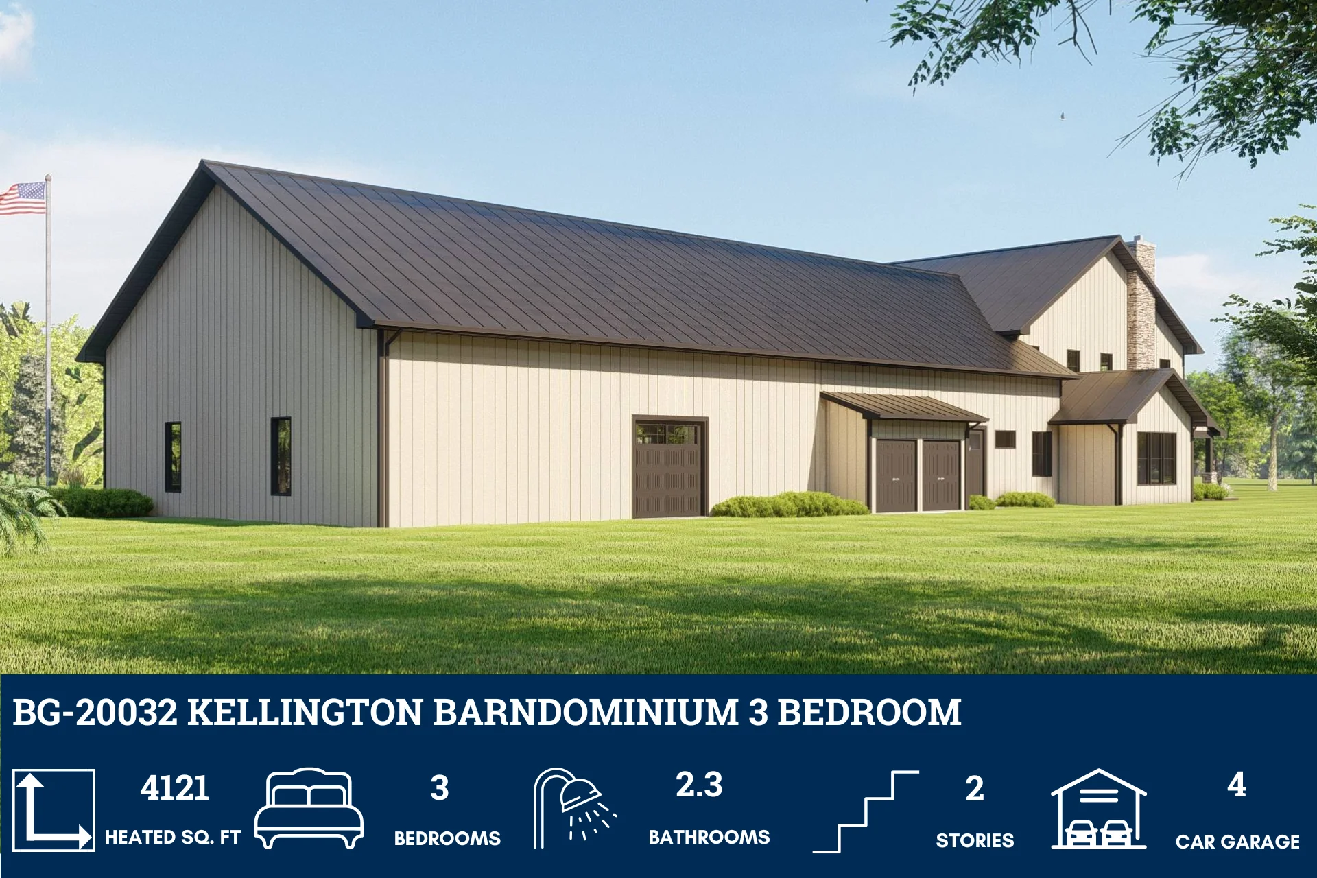BG-20032 Kellington Barndominium House Plan - Image 5