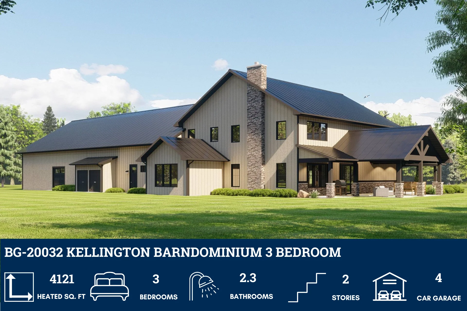 BG-20032 Kellington Barndominium House Plan - Image 6