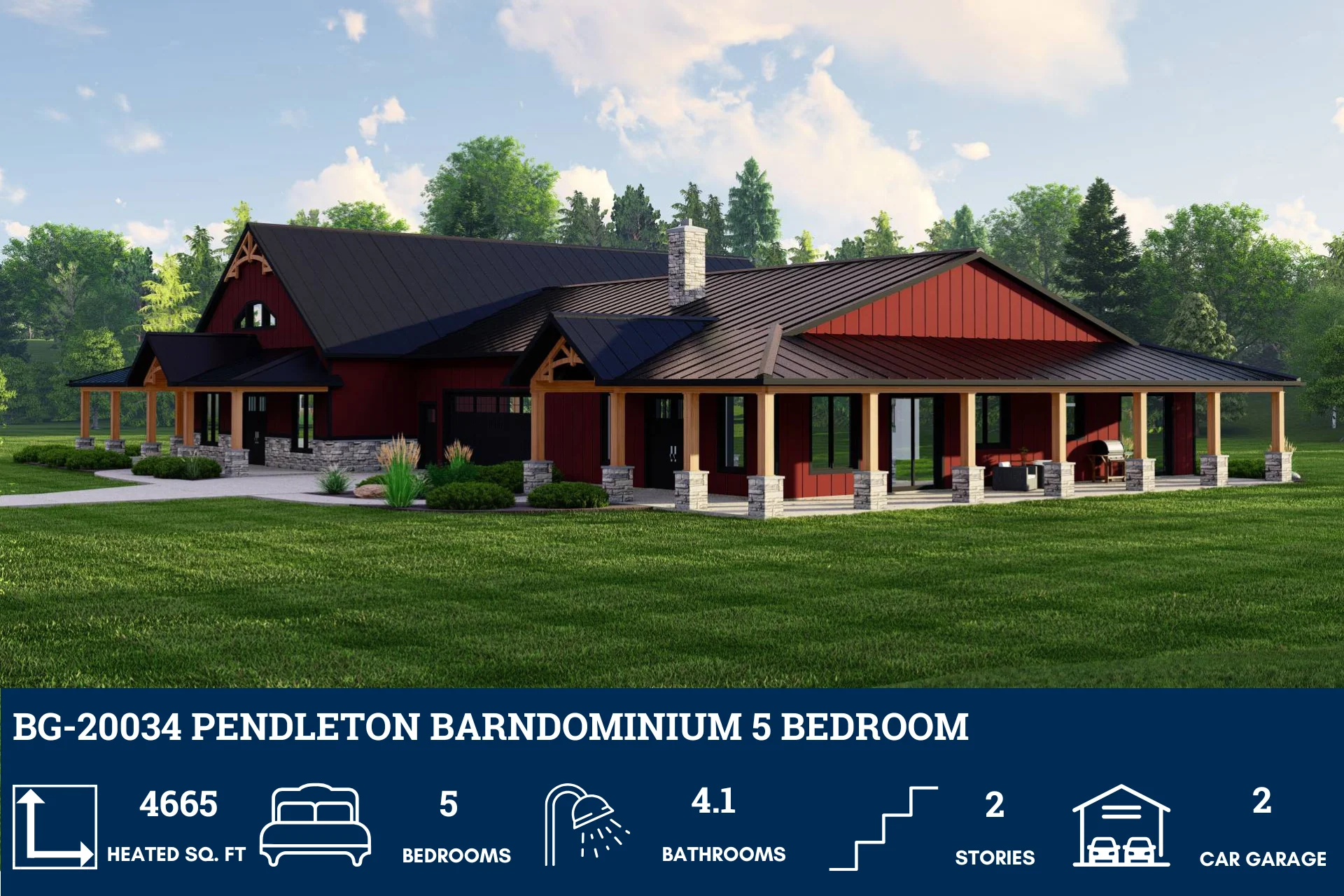 BG-20034 Pendleton Barndominium House Plan - Image 3