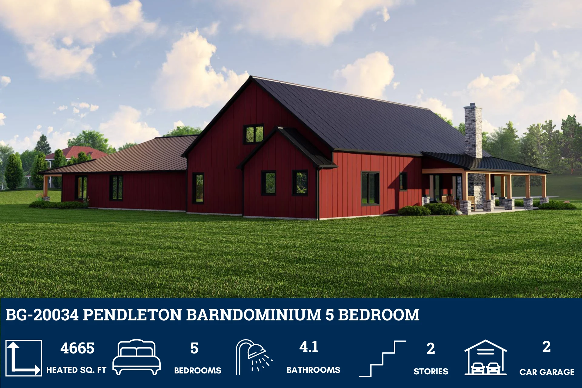 BG-20034 Pendleton Barndominium House Plan - Image 4