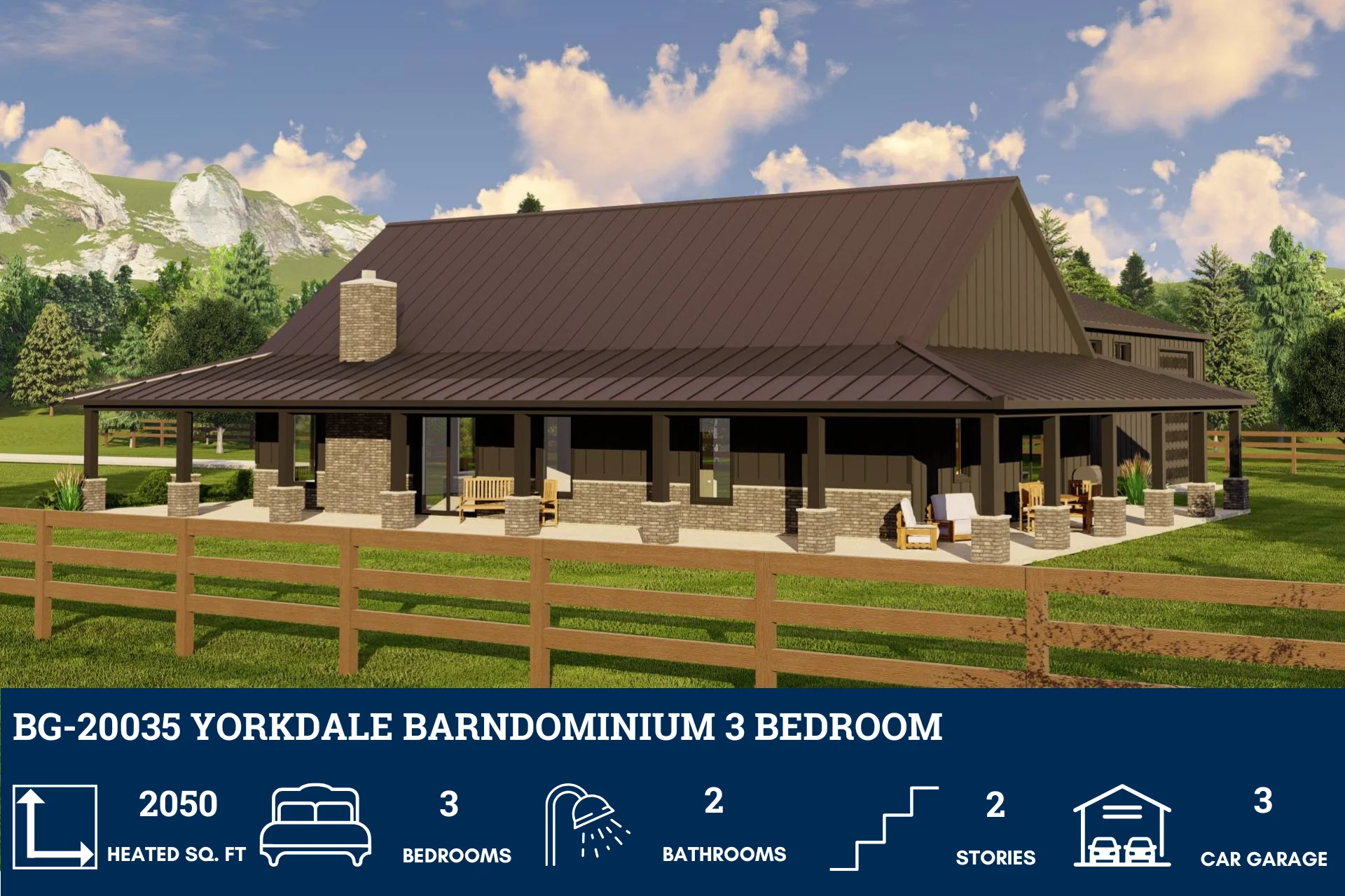 BG-20035 Yorkdale Barndominium House Plan - Image 4