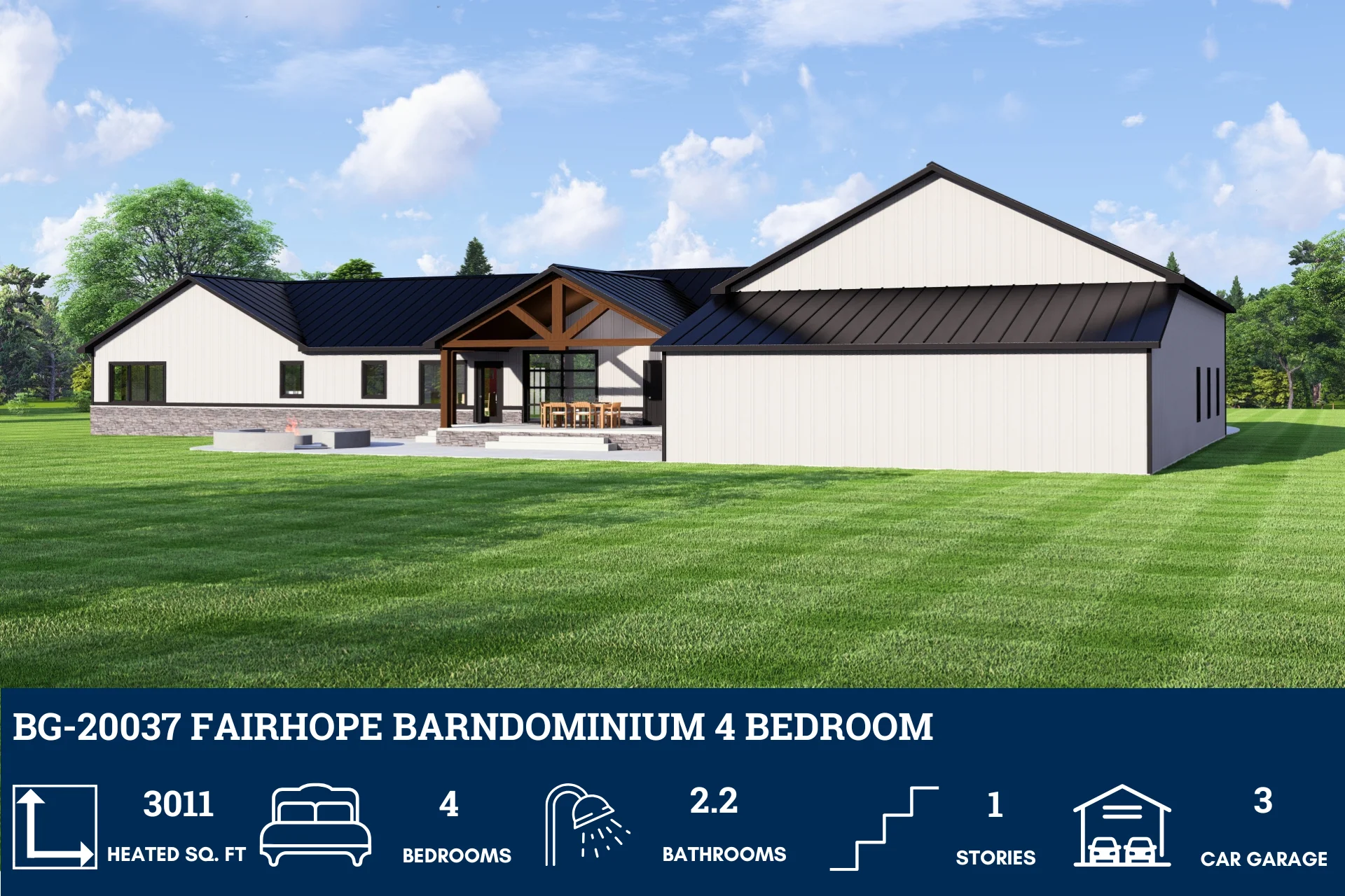 BG-20037 Fairhope Barndominium House Plan - Image 5