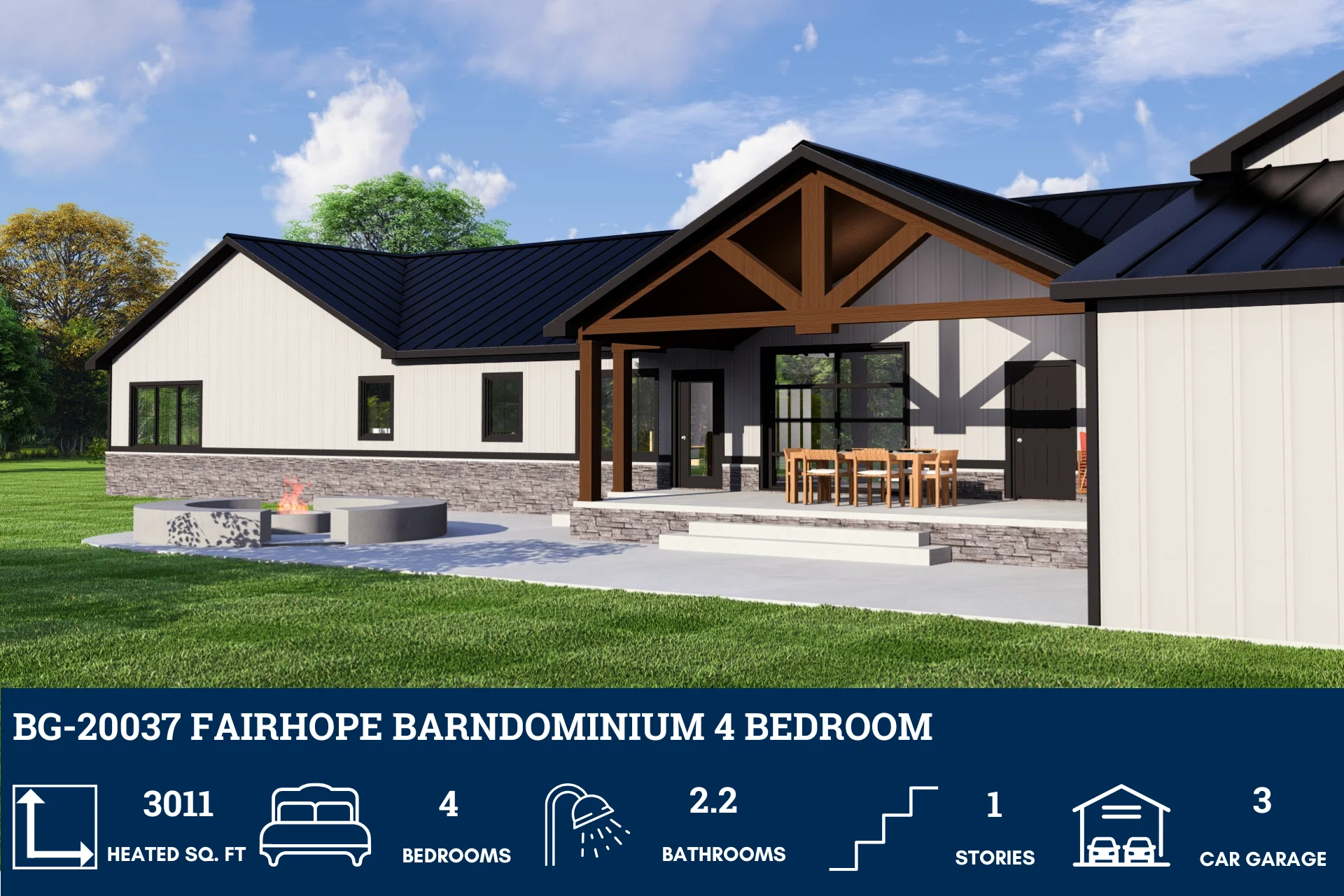 BG-20037 Fairhope Barndominium House Plan - Image 6