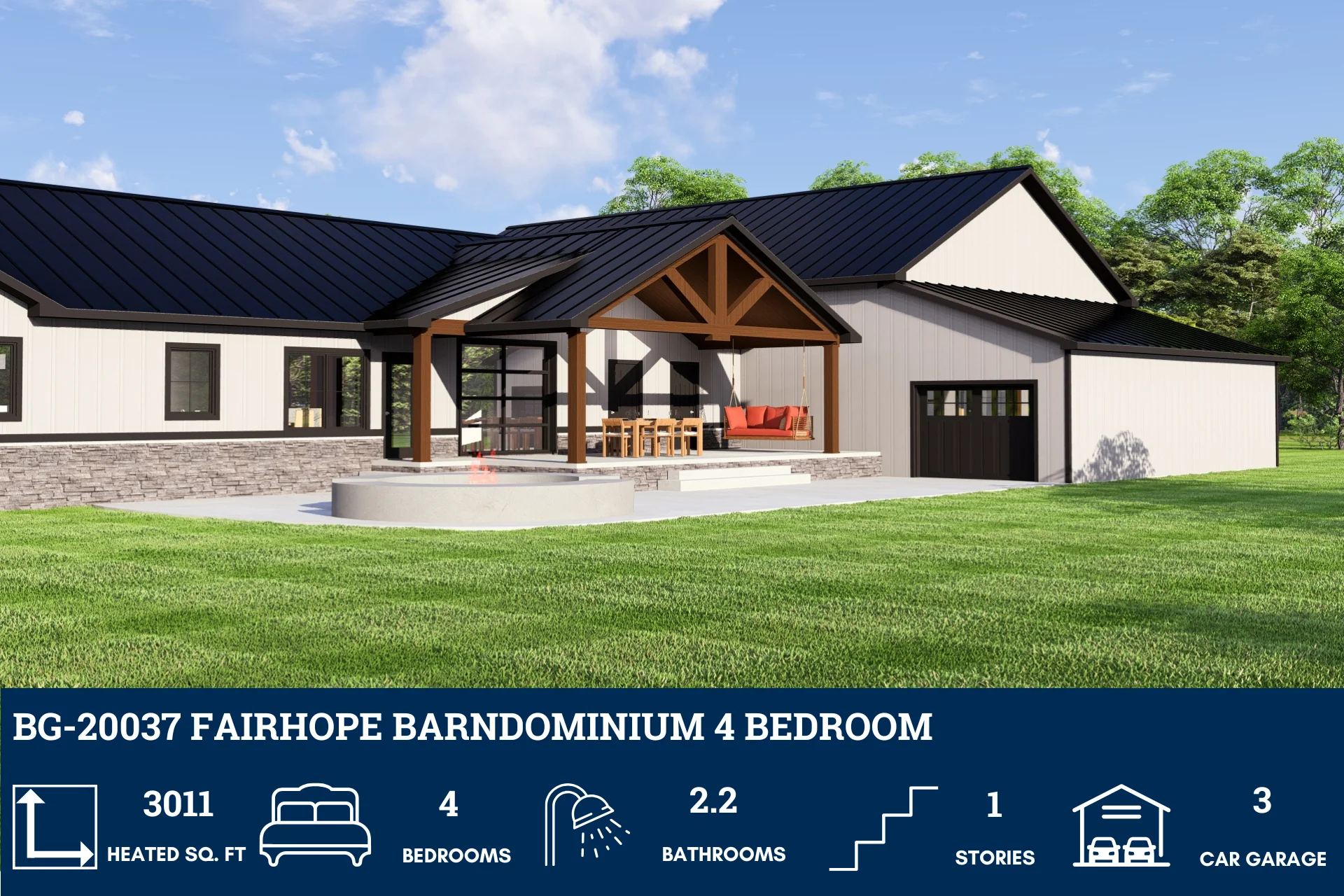 BG-20037 Fairhope Barndominium House Plan - Image 7