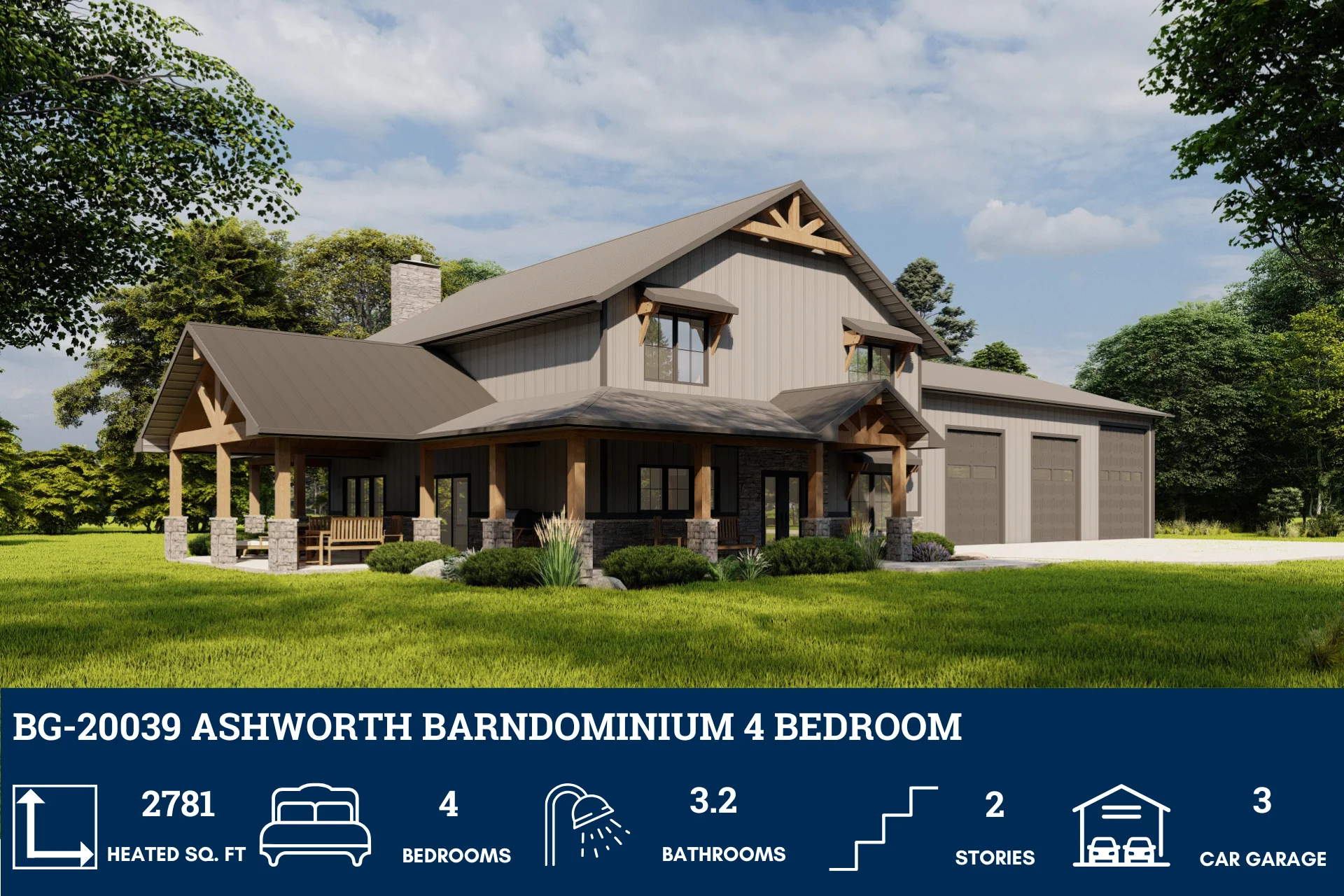 BG-20039 Ashworth Barndominium House Plan - Image 2