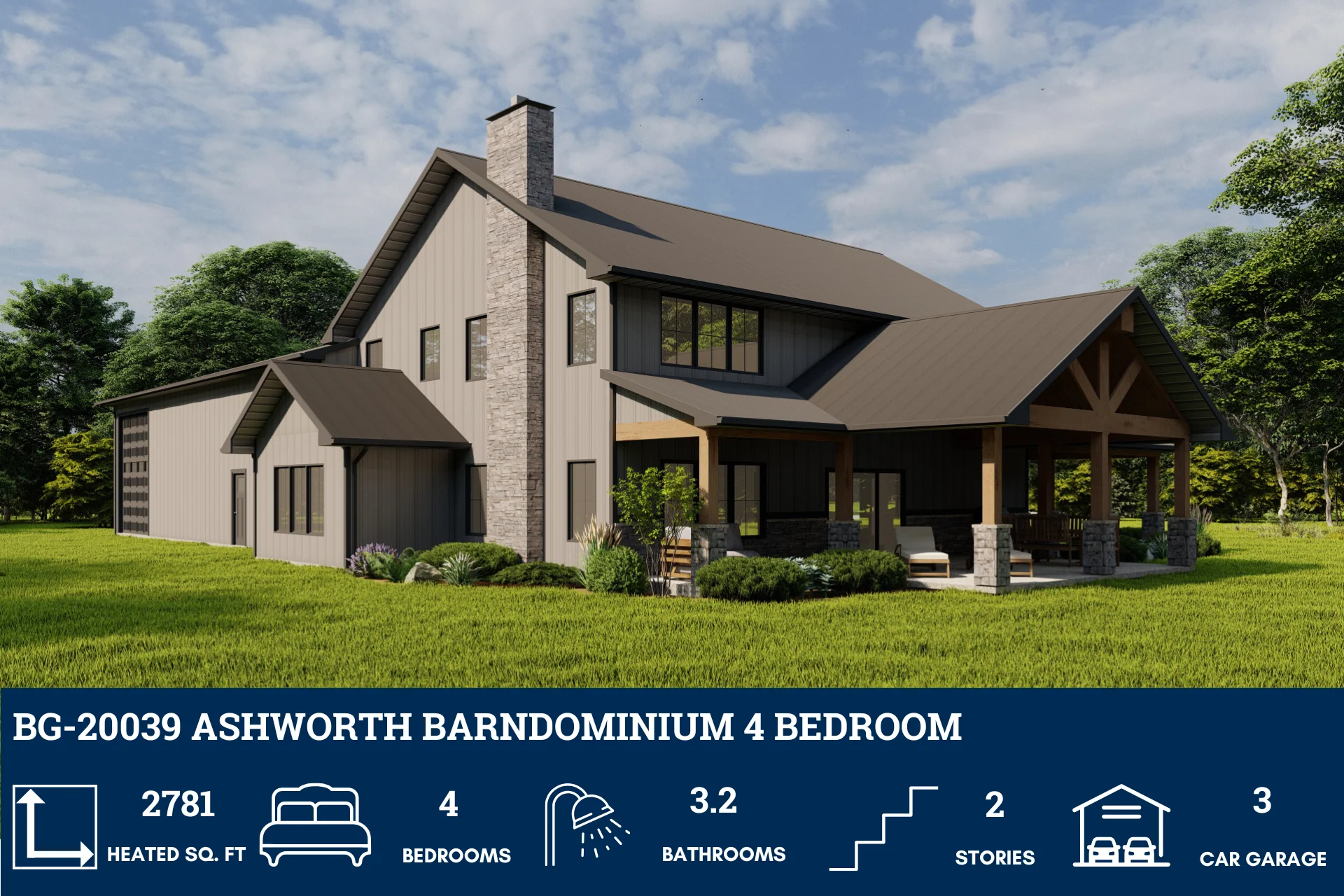 BG-20039 Ashworth Barndominium House Plan - Image 3