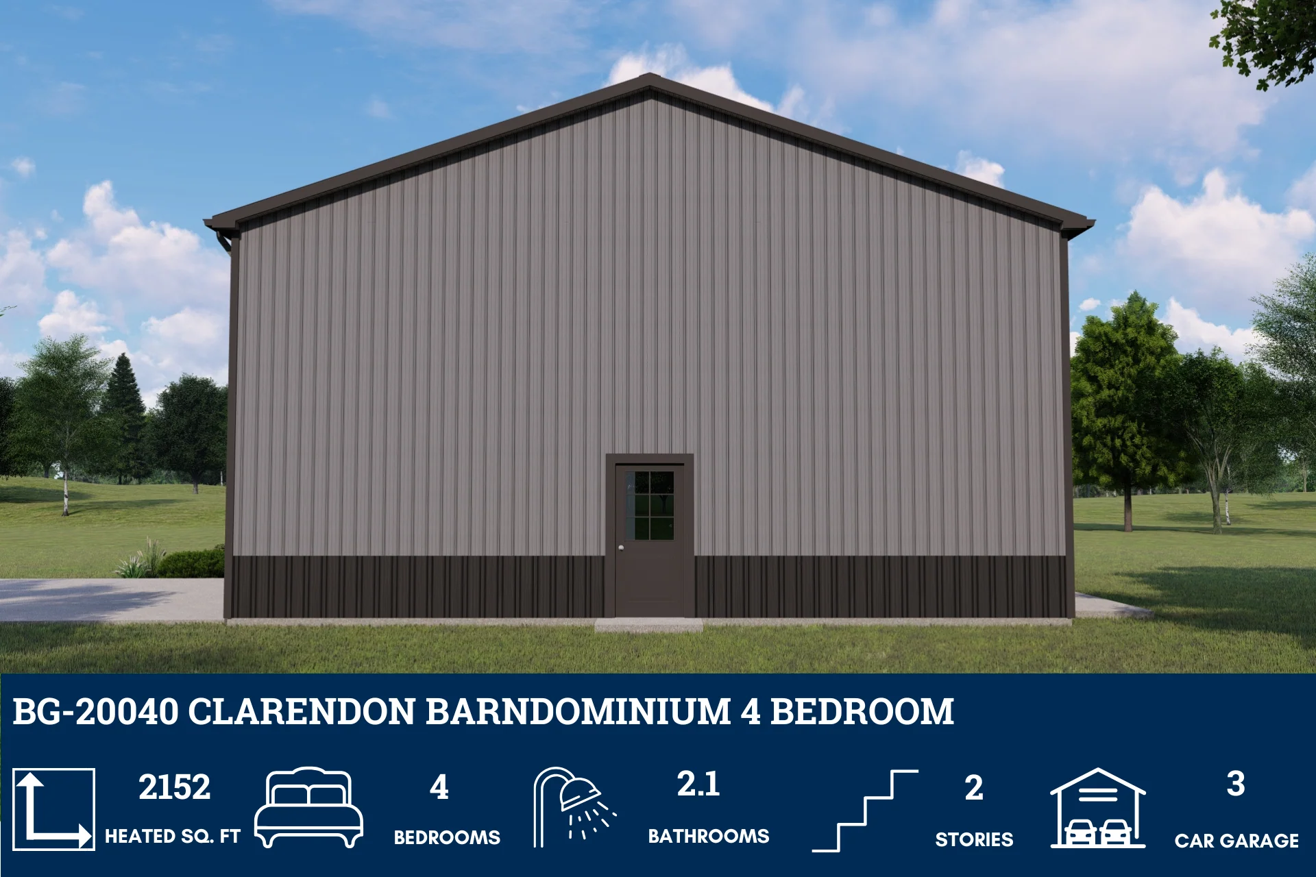 BG-20040 Clarendon Barndominium House Plan - Image 3