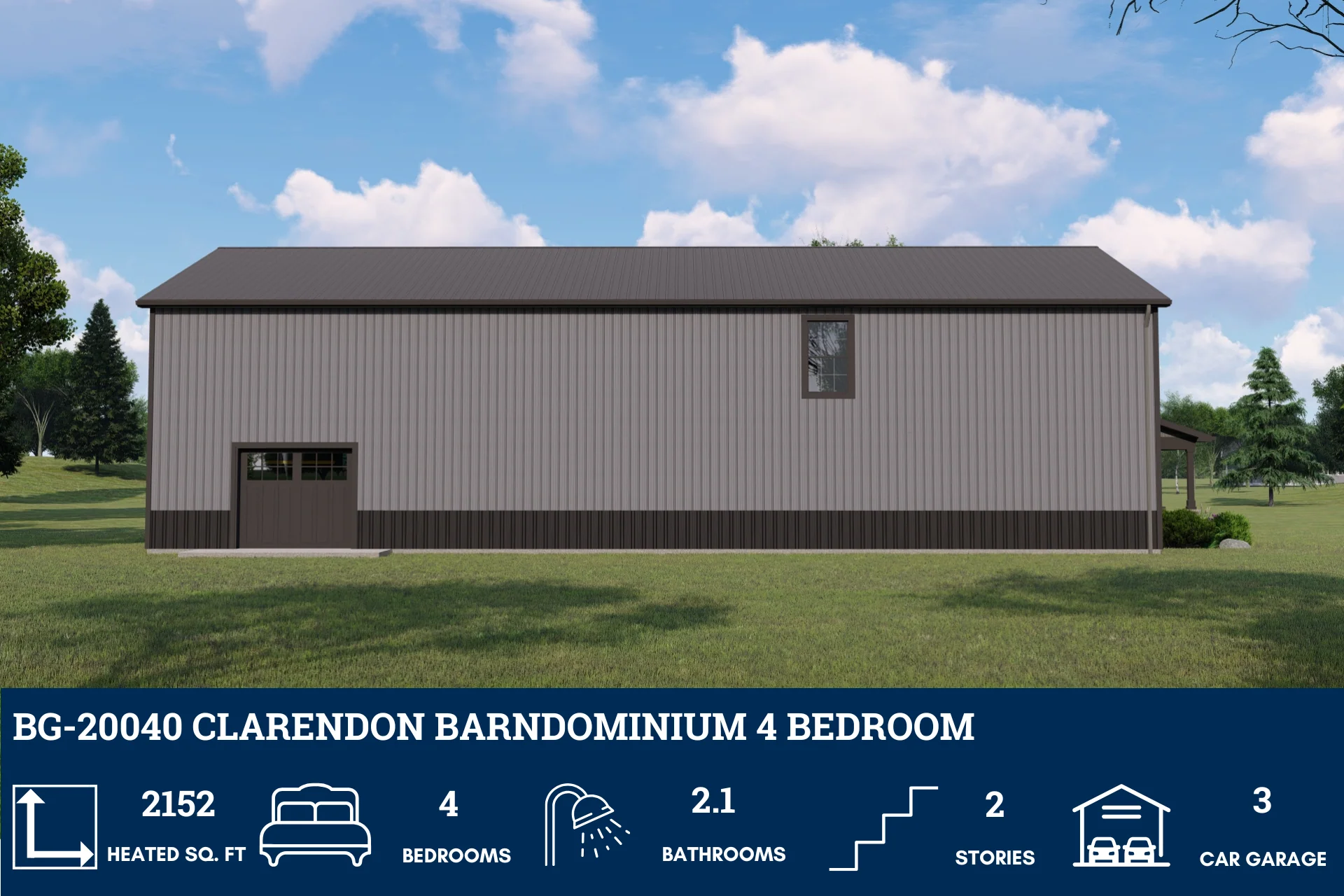 BG-20040 Clarendon Barndominium House Plan - Image 4