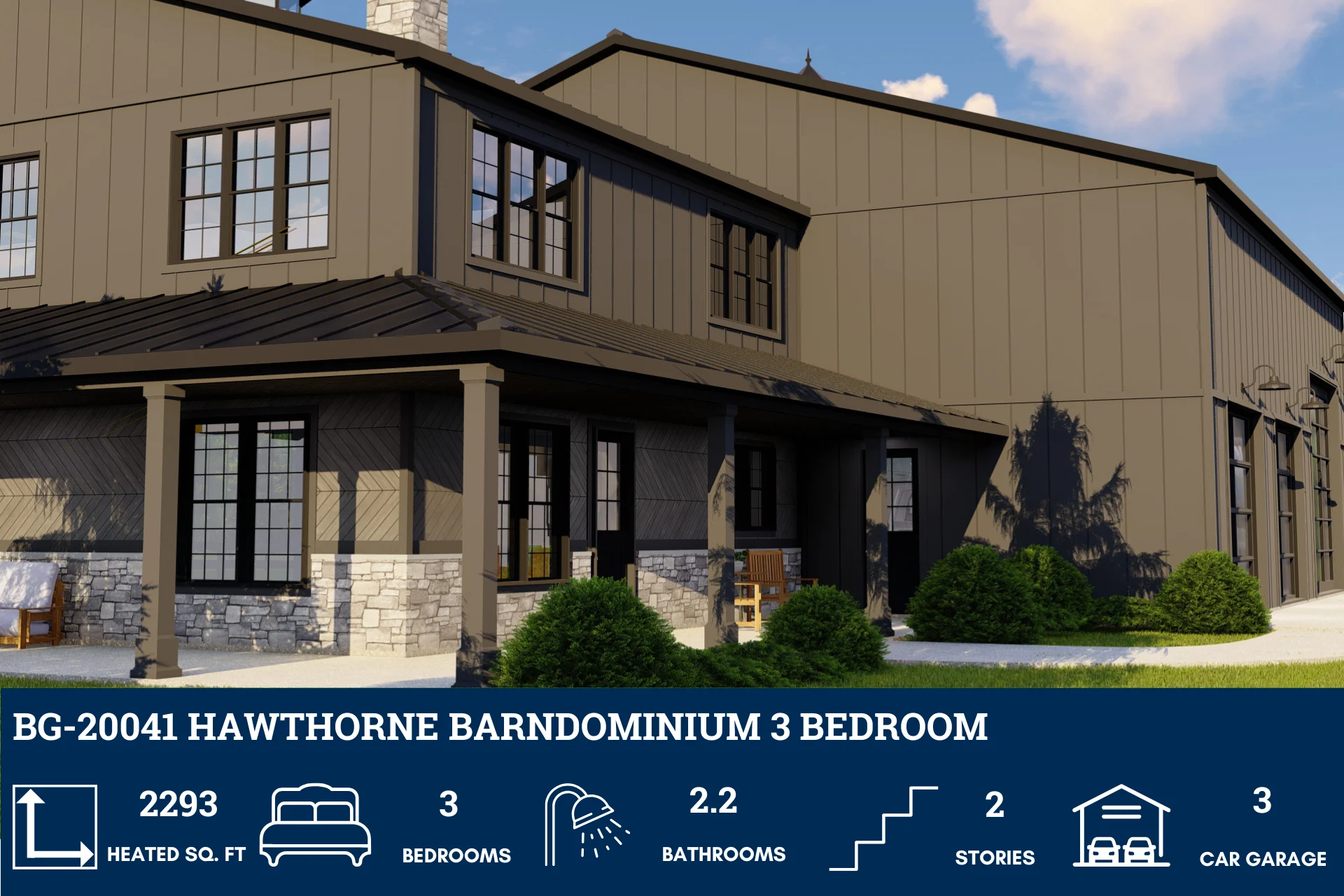 BG-20041 Hawthorne Barndominium House Plan - Image 2