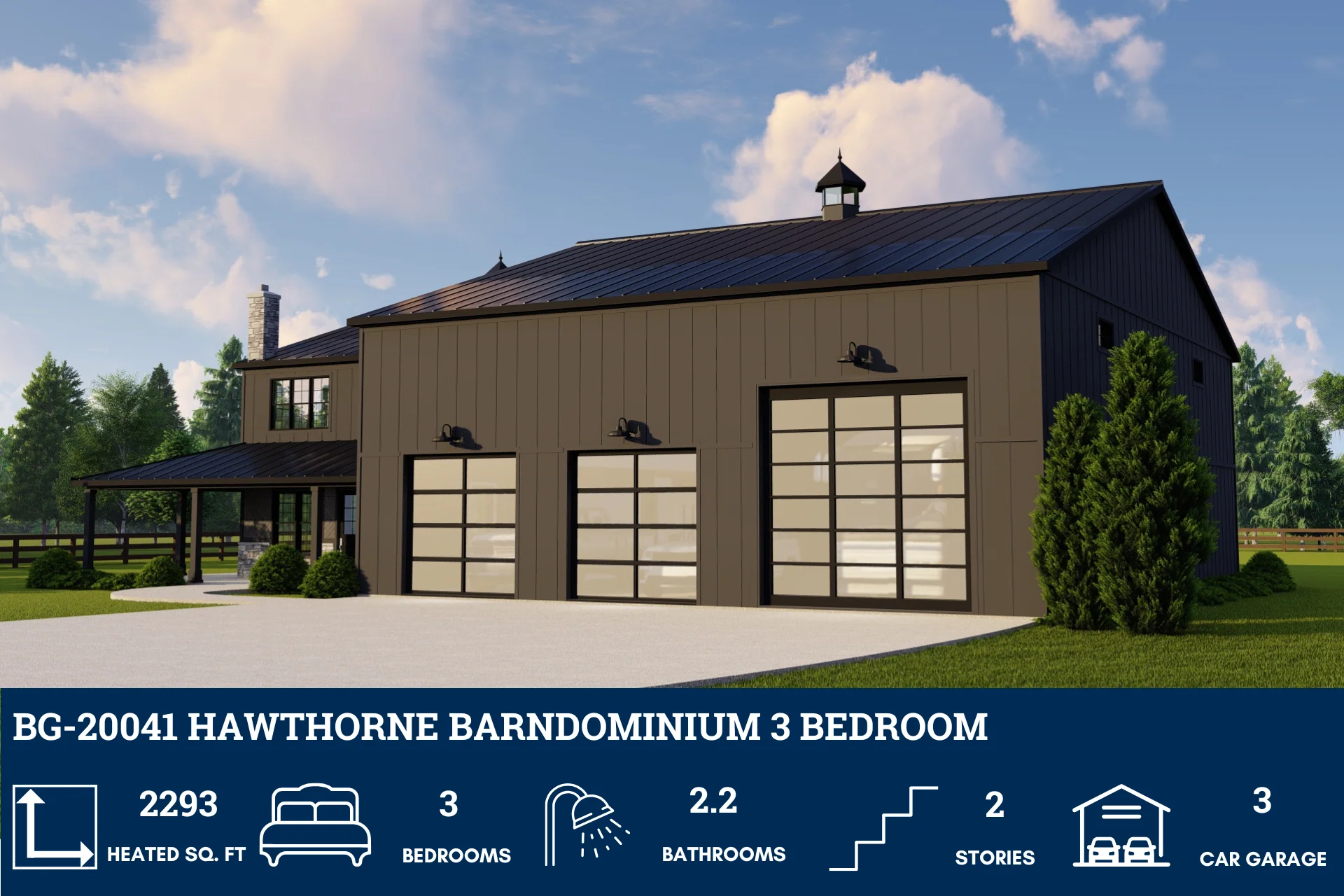 BG-20041 Hawthorne Barndominium House Plan - Image 3