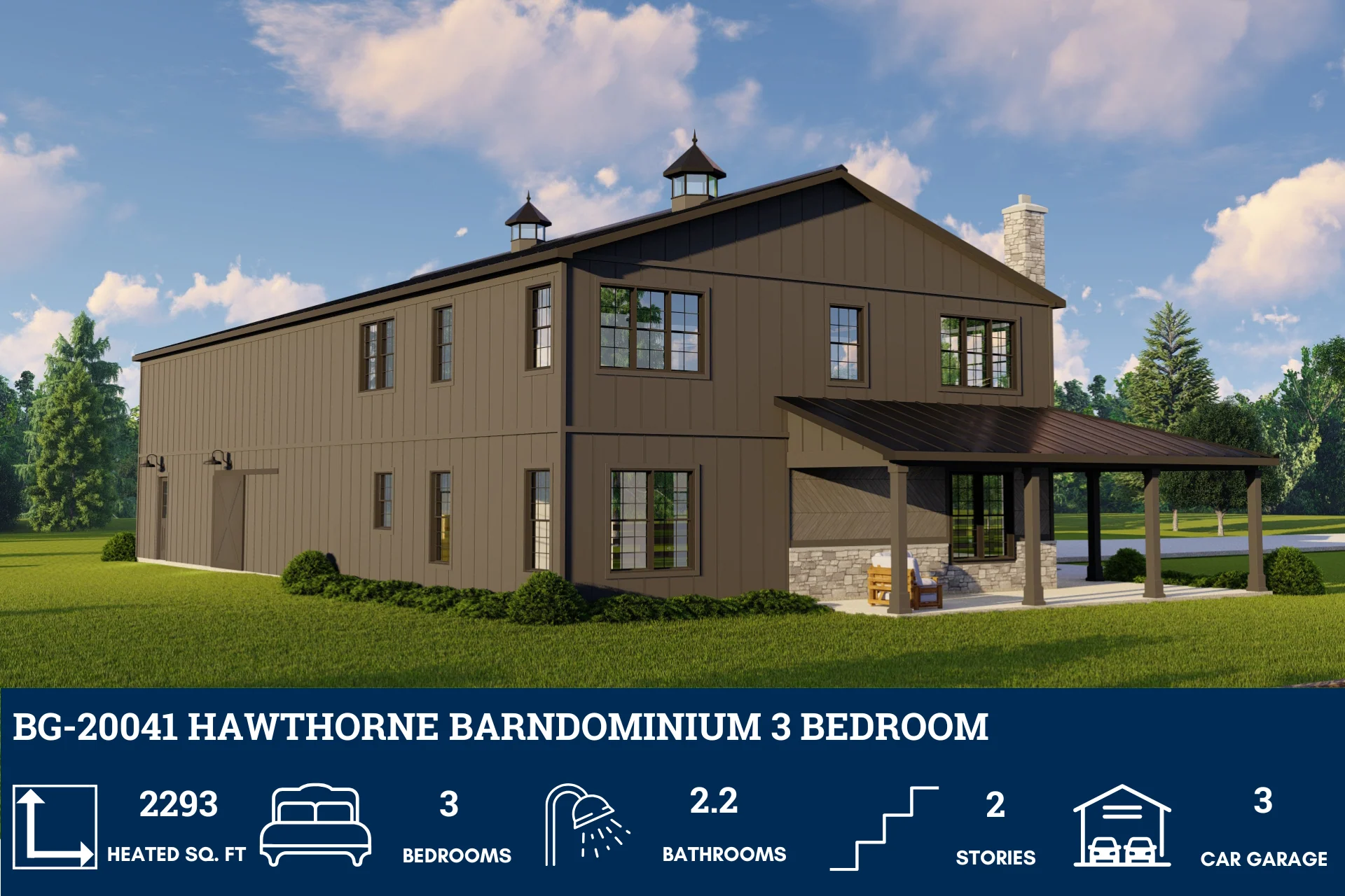 BG-20041 Hawthorne Barndominium House Plan - Image 4