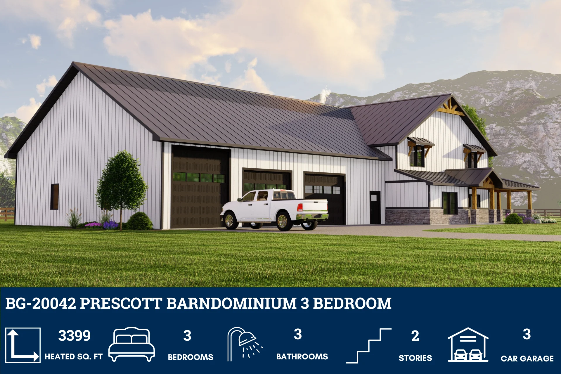 BG-20042 Prescott Barndominium House Plan - Image 2