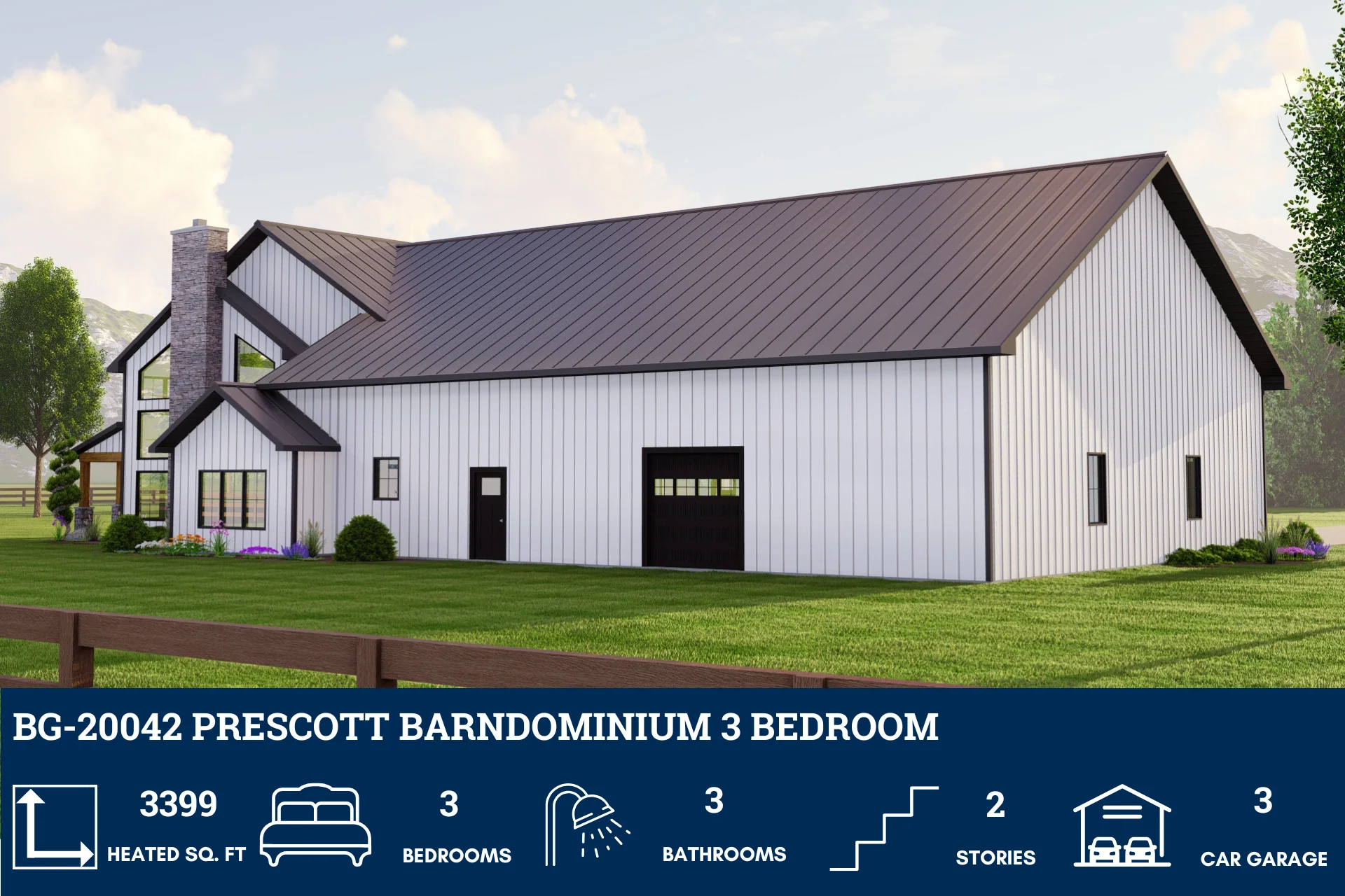 BG-20042 Prescott Barndominium House Plan - Image 3