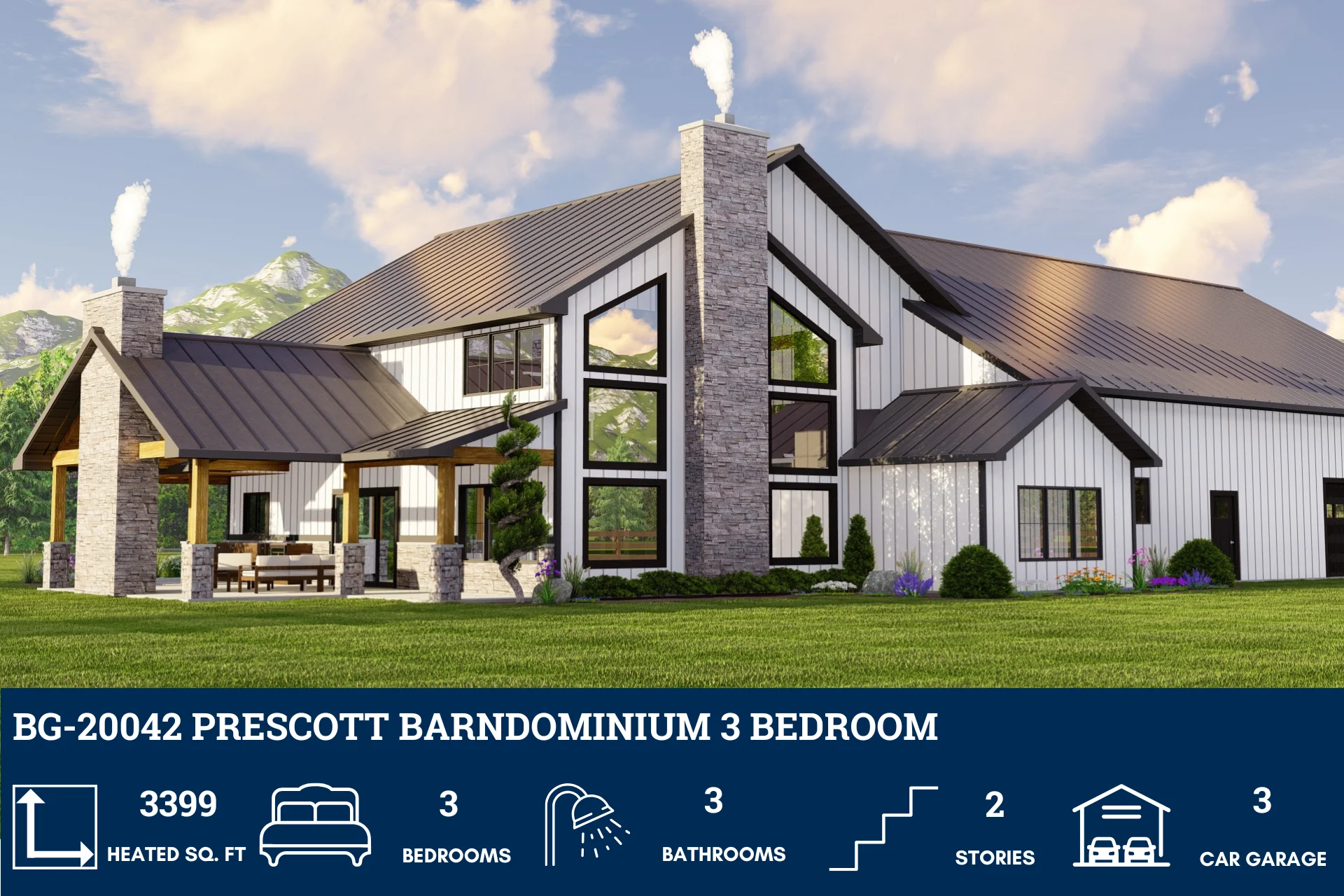 BG-20042 Prescott Barndominium House Plan - Image 4