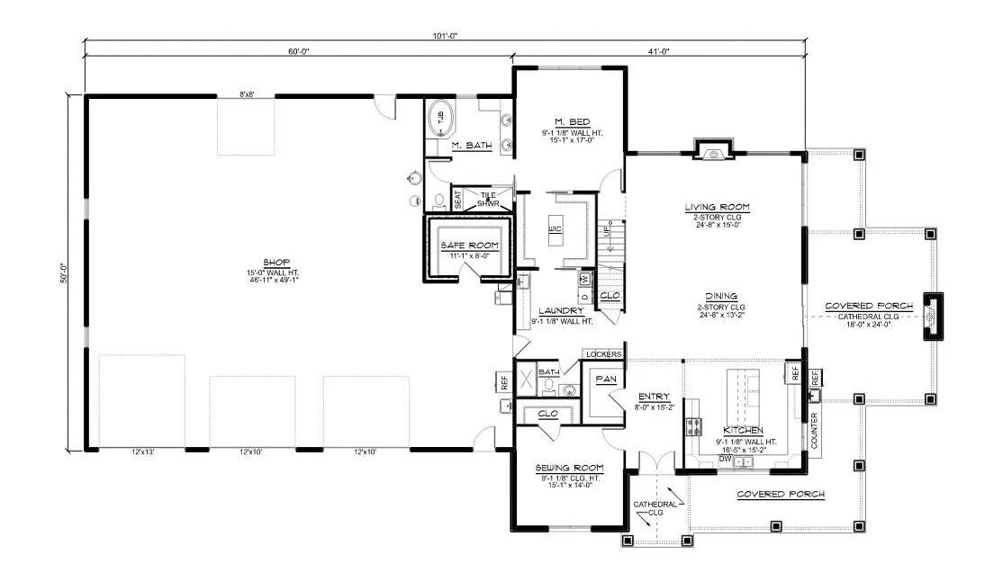BG-20042 Prescott Barndominium House Plan - Image 9