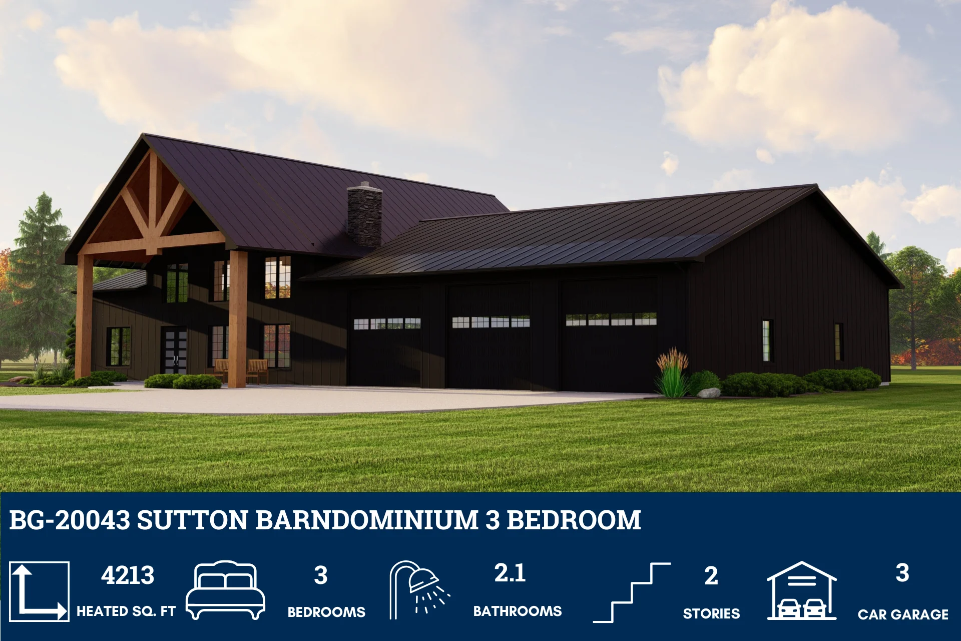 BG-20043 Sutton Barndominium House Plan - Image 2