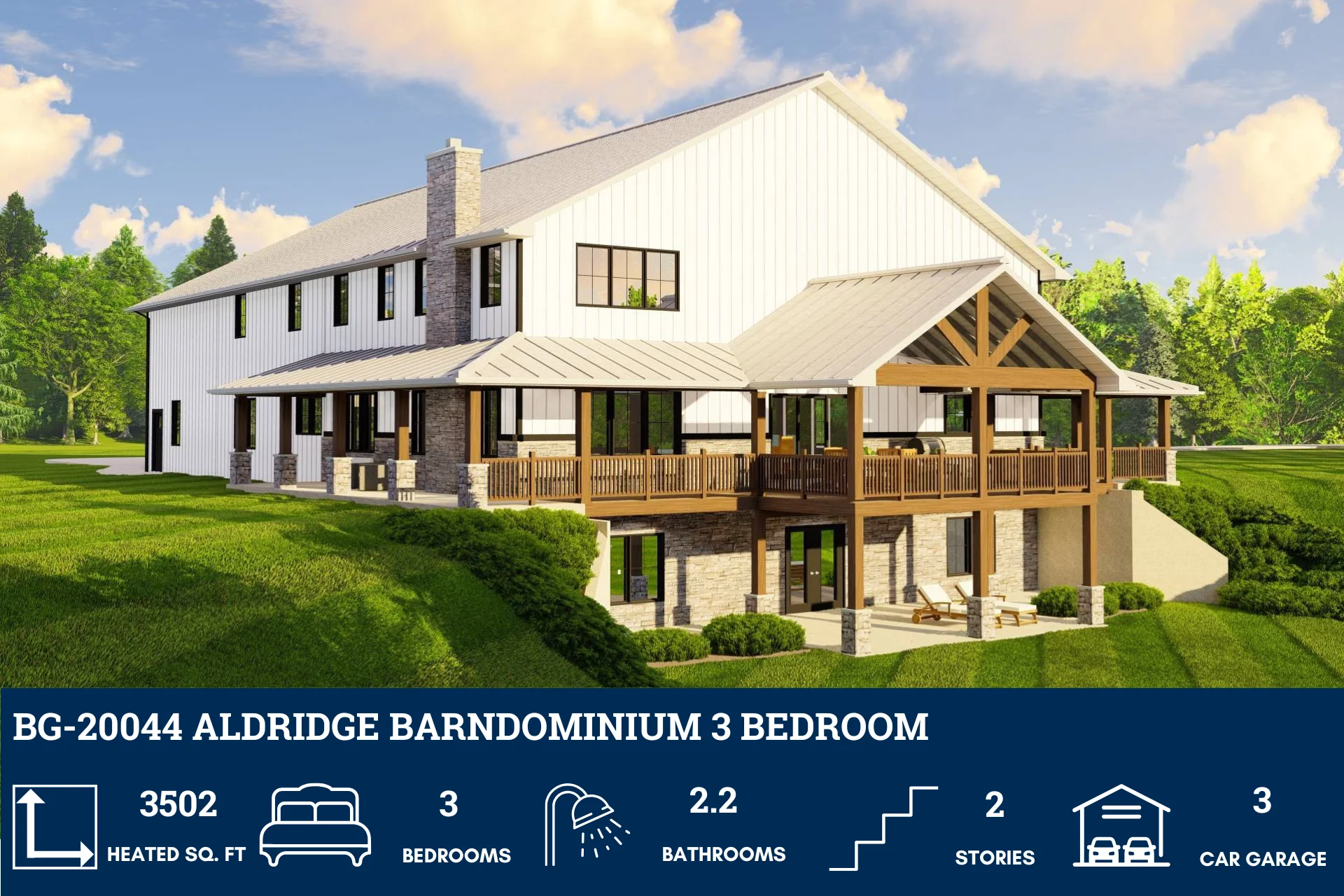 BG-20044 Aldridge Barndominium House Plan - Image 3