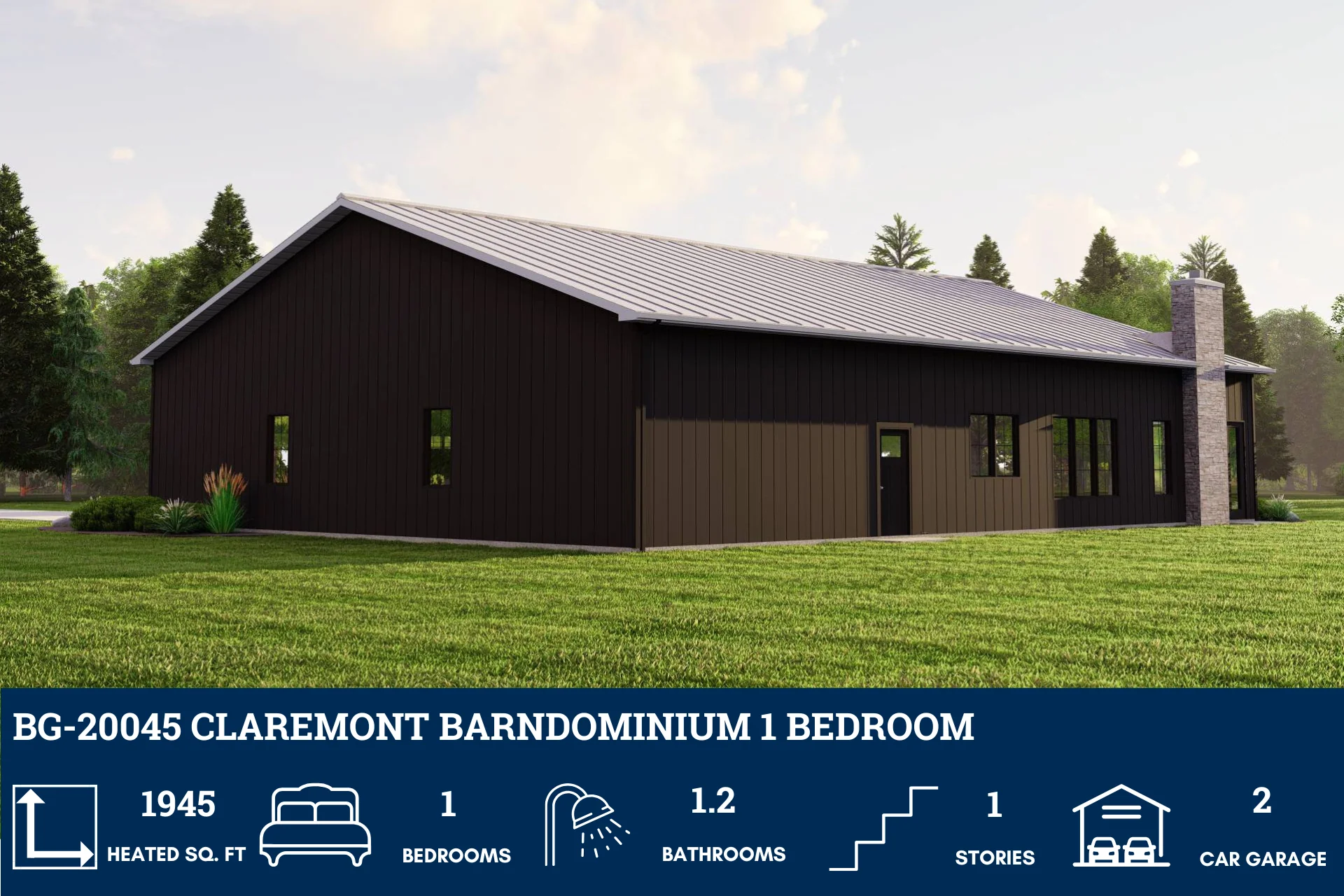 BG-20045 Claremont Barndominium House Plan - Image 6