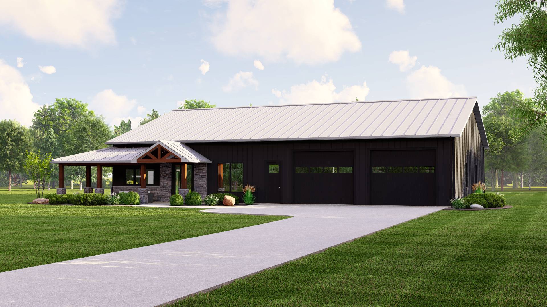 BG-20045 Claremont Barndominium House Plan - Image 7