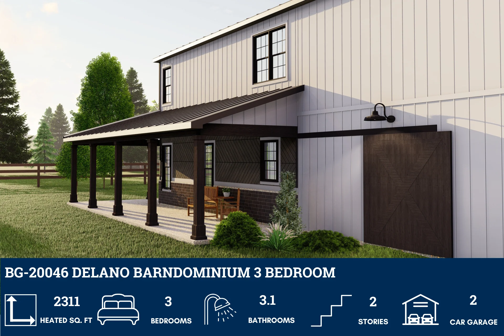 BG-20046 Delano Barndominium House Plan - Image 6