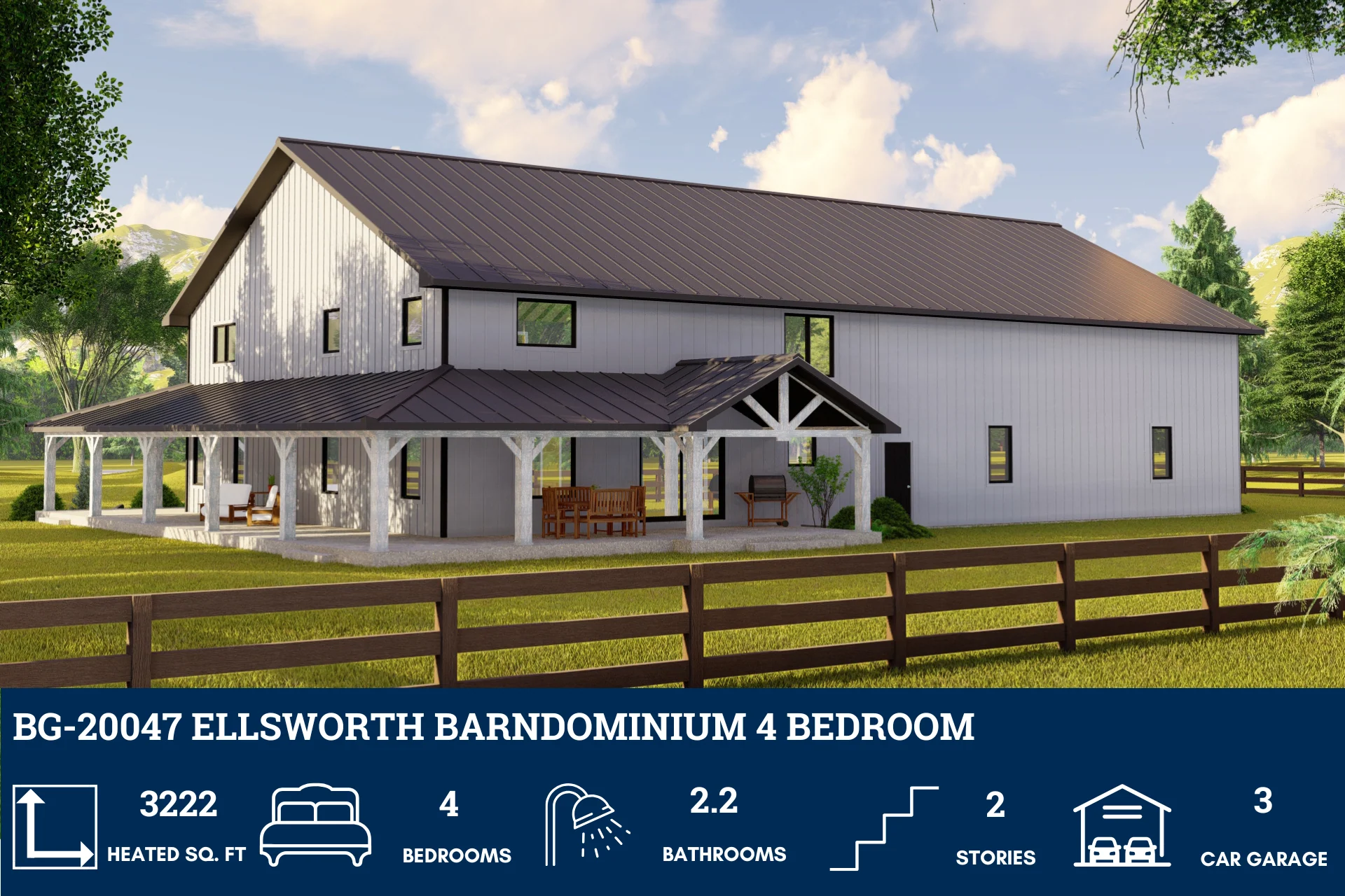 BG-20047 Ellsworth Barndominium House Plan - Image 4