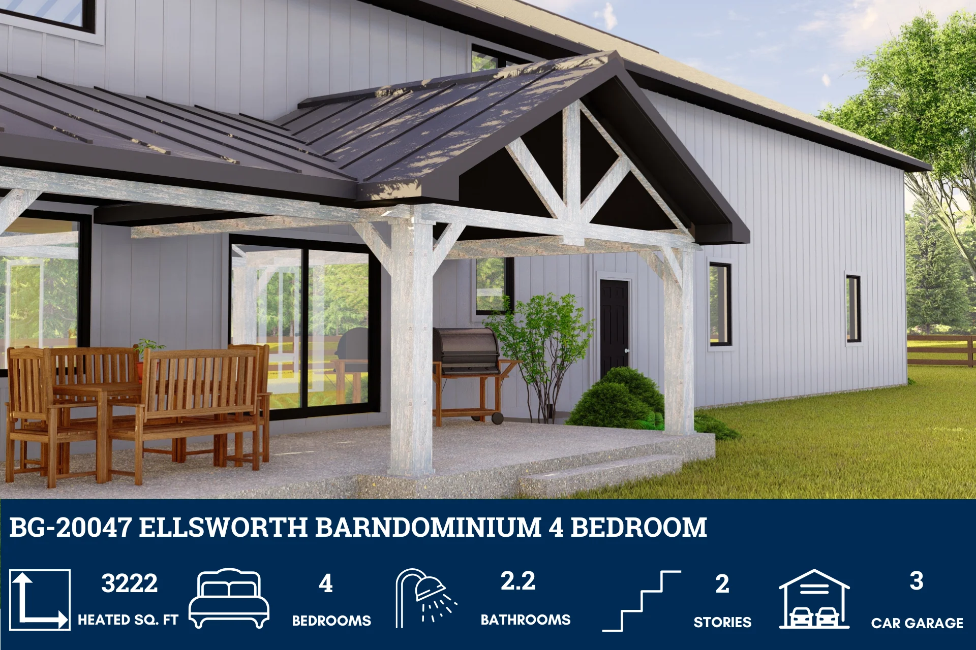 BG-20047 Ellsworth Barndominium House Plan - Image 5