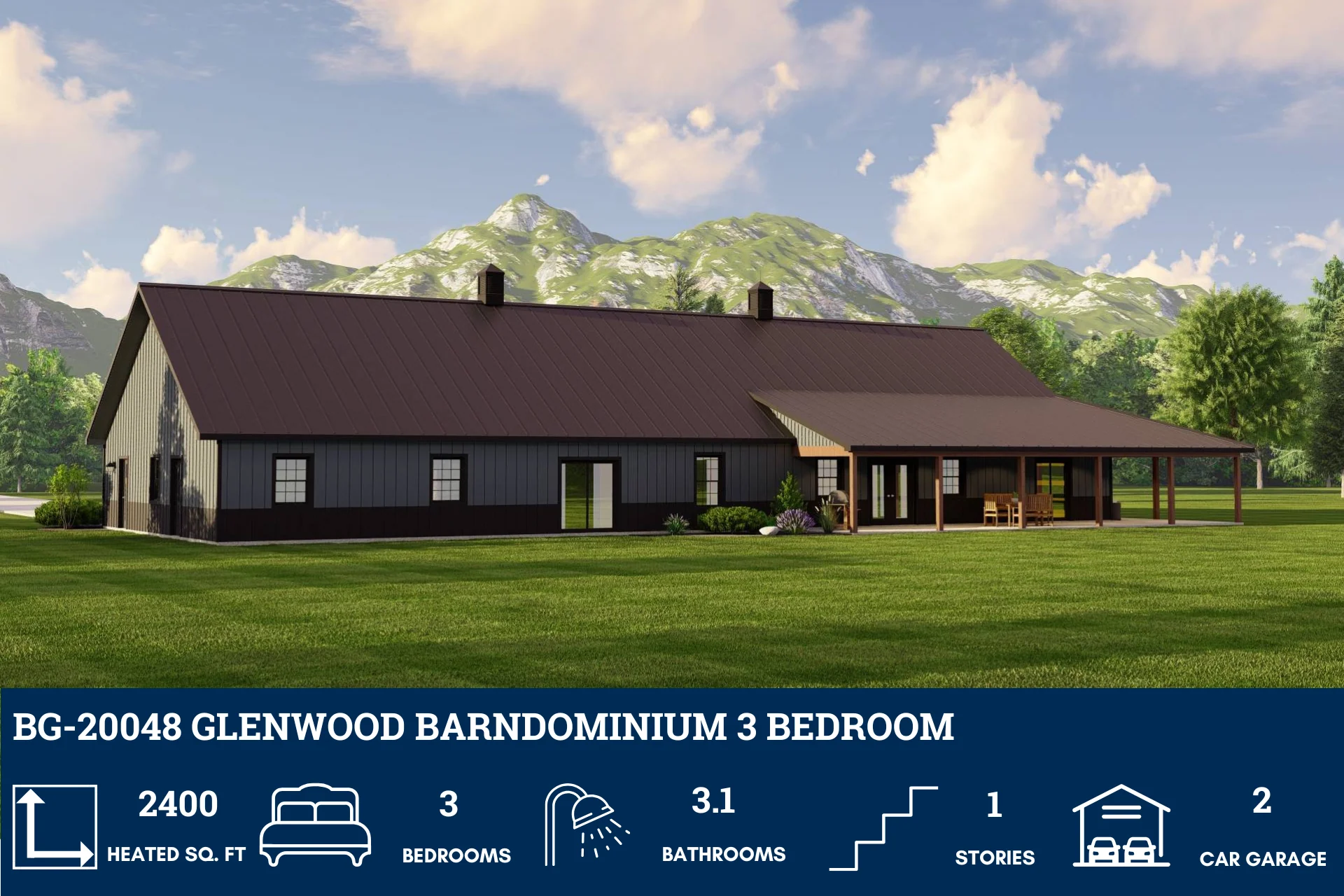 BG-20048 Glenwood Barndominium House Plan - Image 5