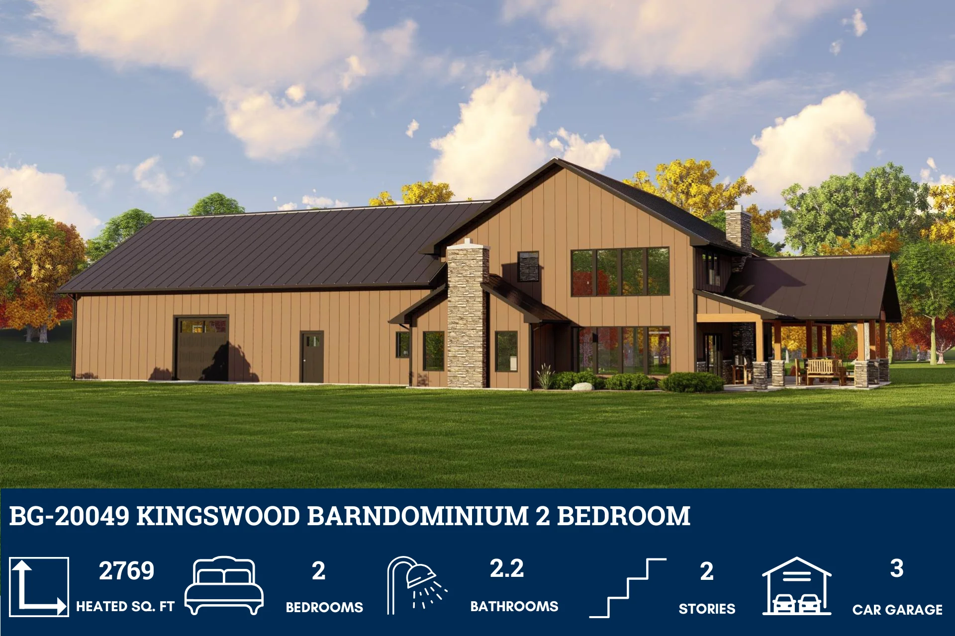 BG-20049 Kingswood Barndominium House Plan - Image 3