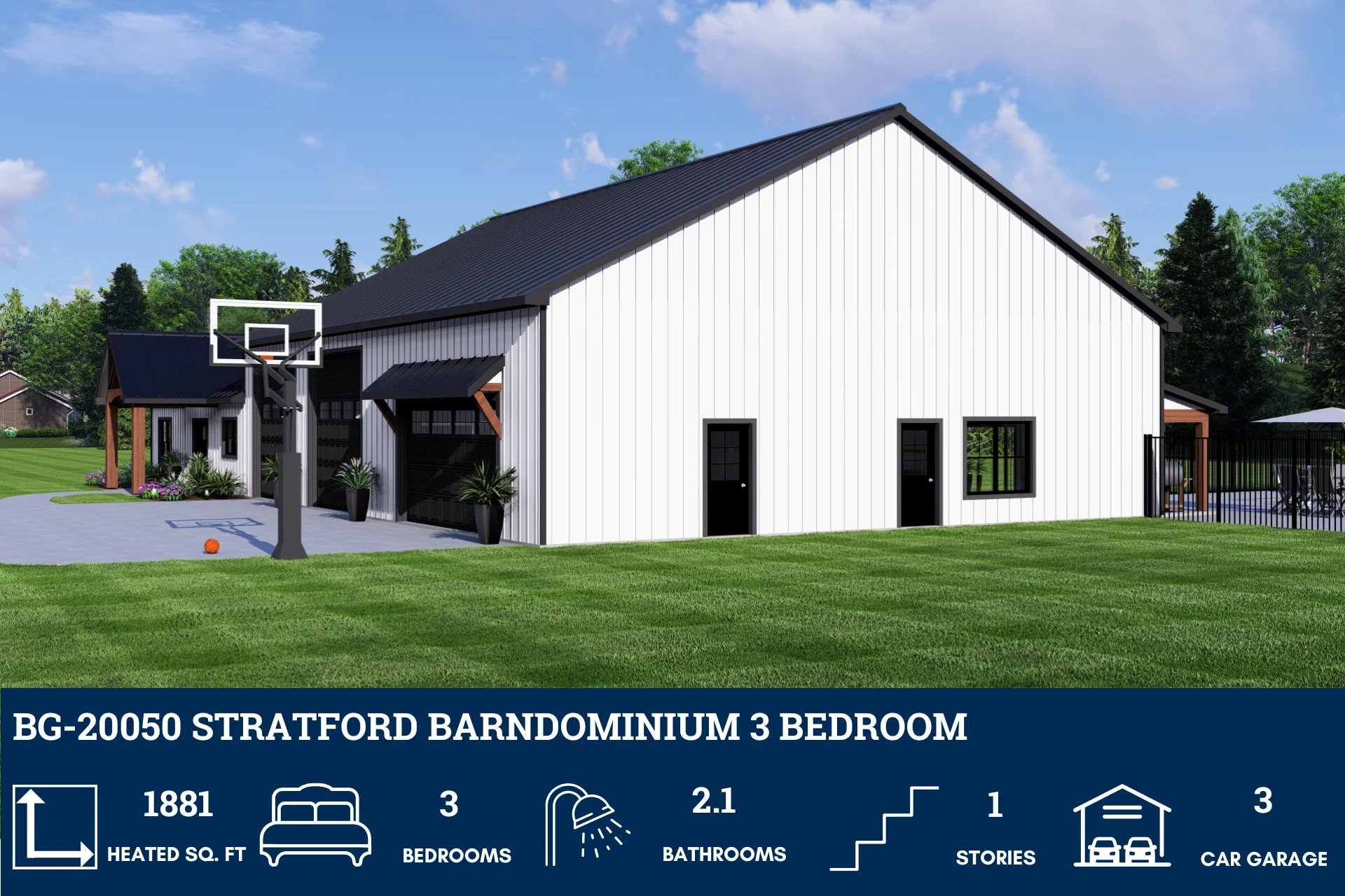 BG-20050 Stratford Barndominium House Plan - Image 3