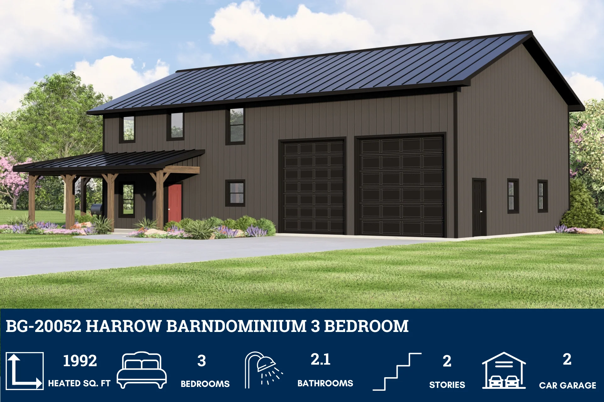 BG-20052 Harrow Barndominium House Plan - Image 2