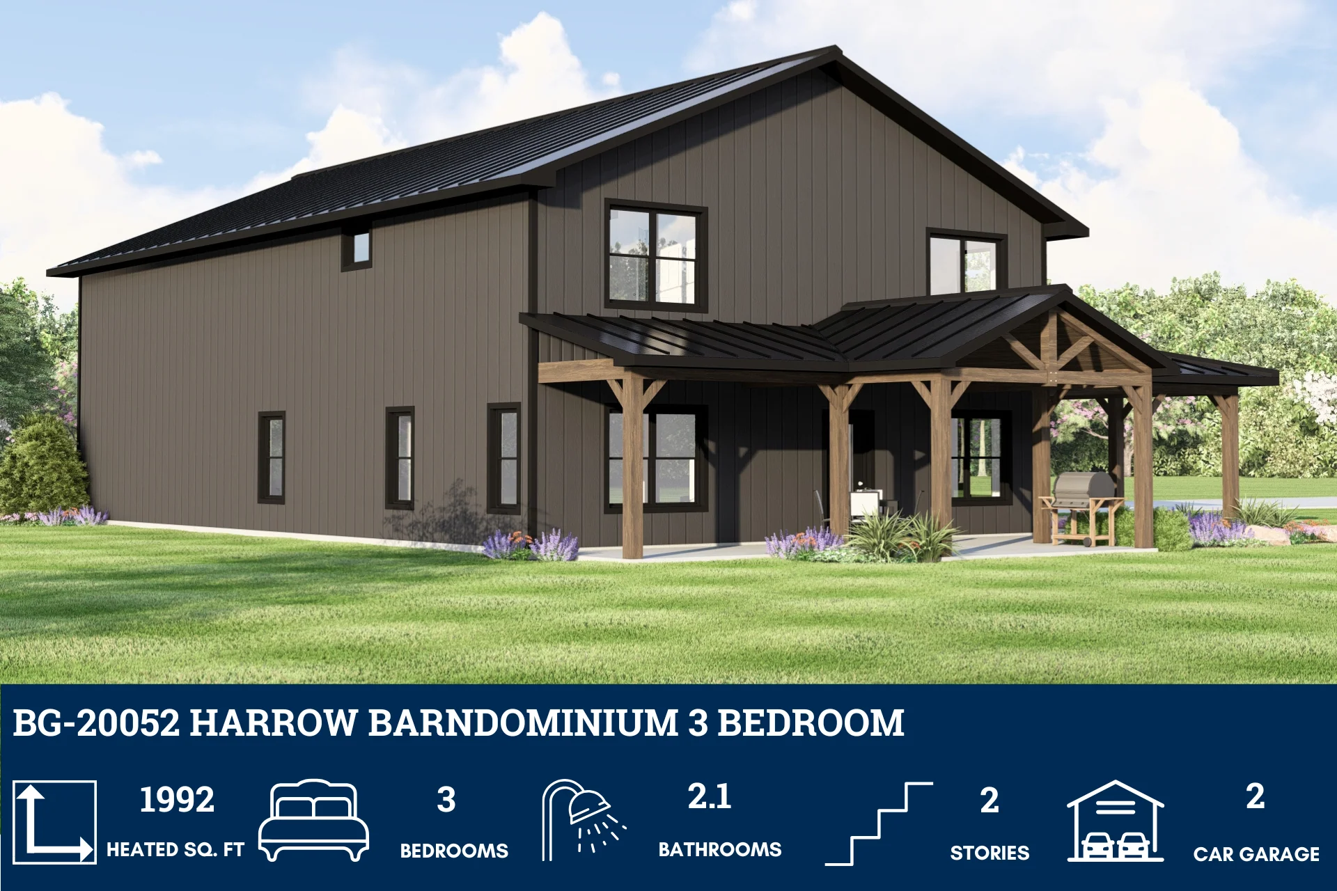 BG-20052 Harrow Barndominium House Plan - Image 3