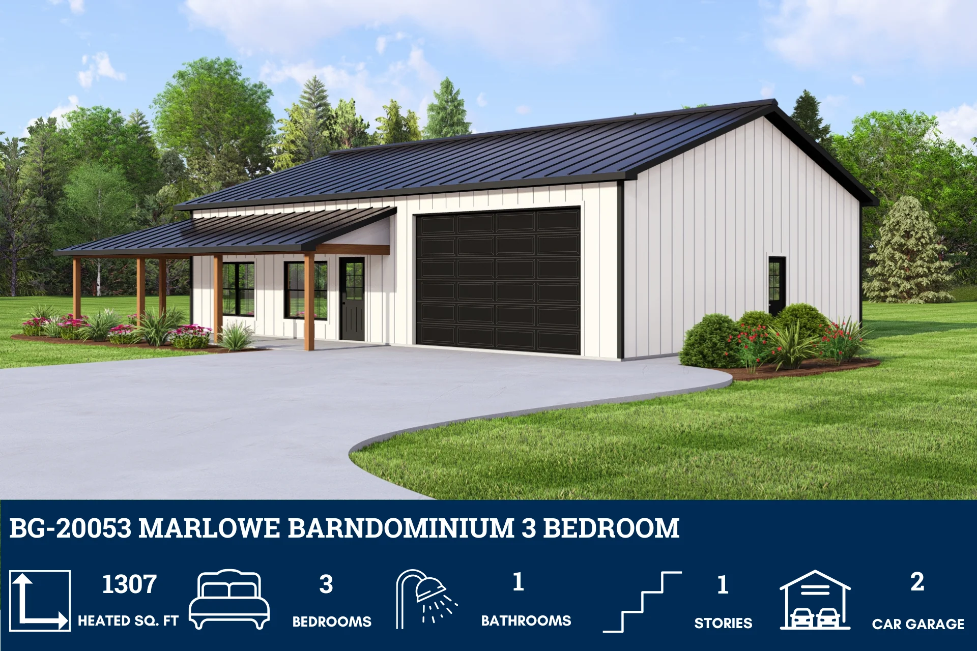 BG-20053 Marlowe Barndominium House Plan - Image 2