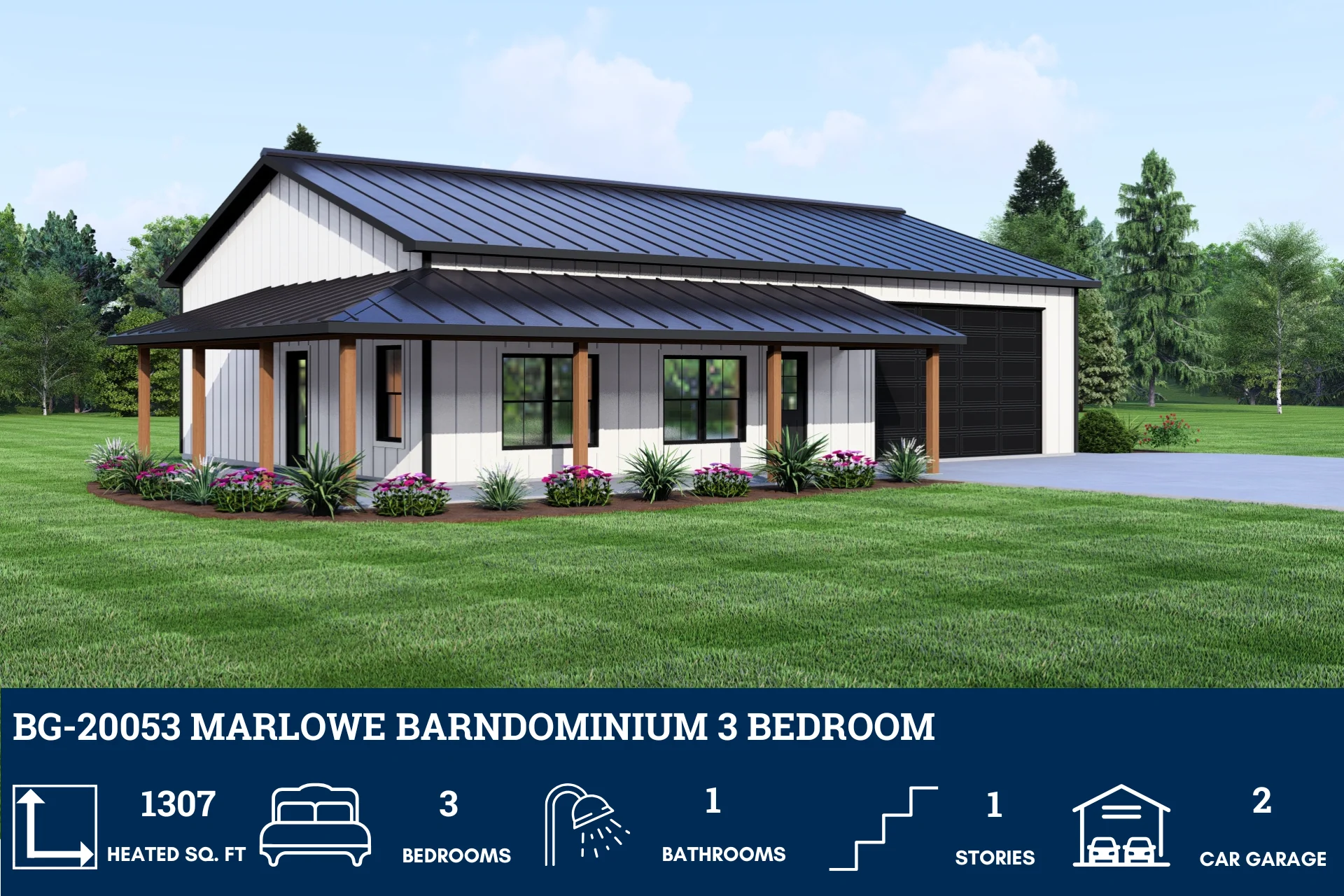 BG-20053 Marlowe Barndominium House Plan - Image 3