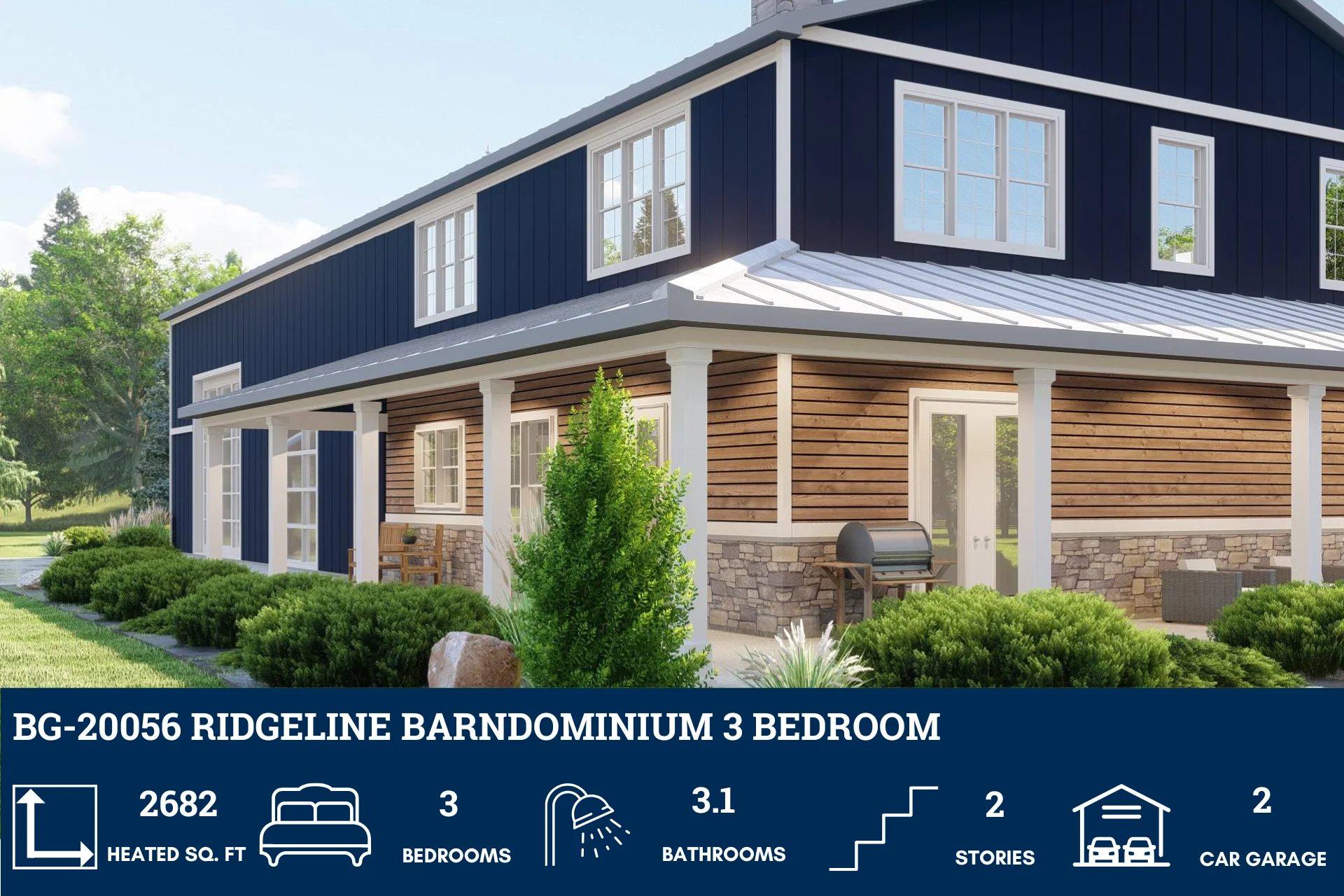 BG-20056 Ridgeline Barndominium House Plan - Image 5