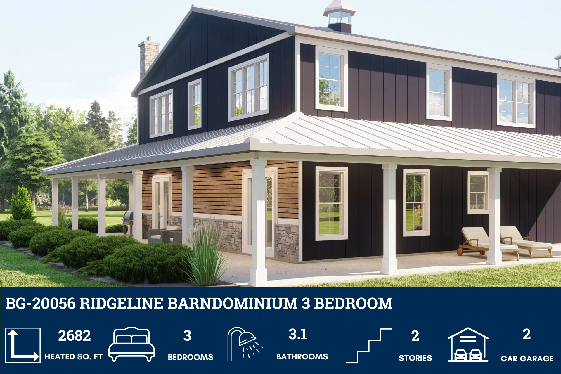 BG-20056 Ridgeline Barndominium House Plan - Image 6